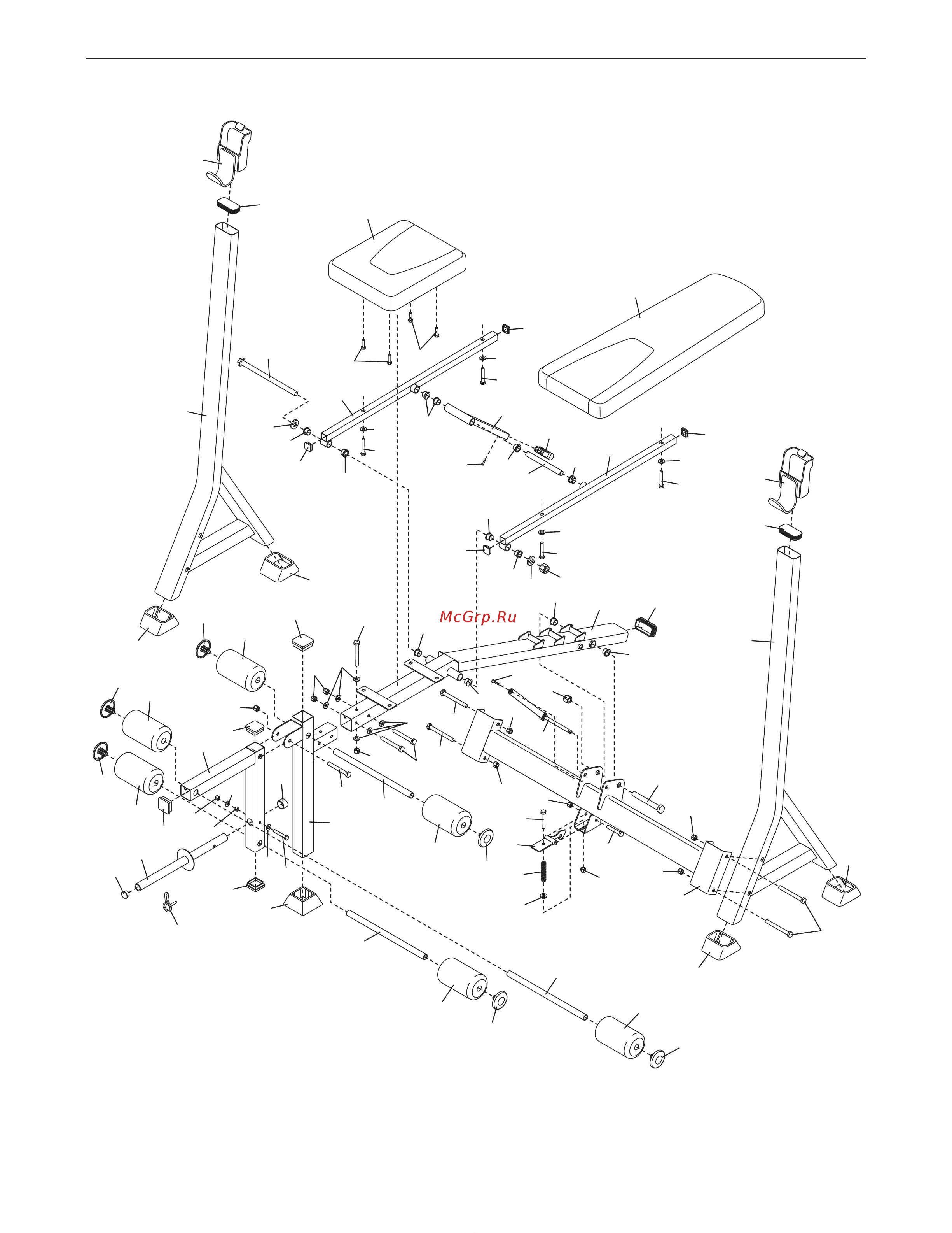 Weider 350 L [15/16] Сборочный чертеж
