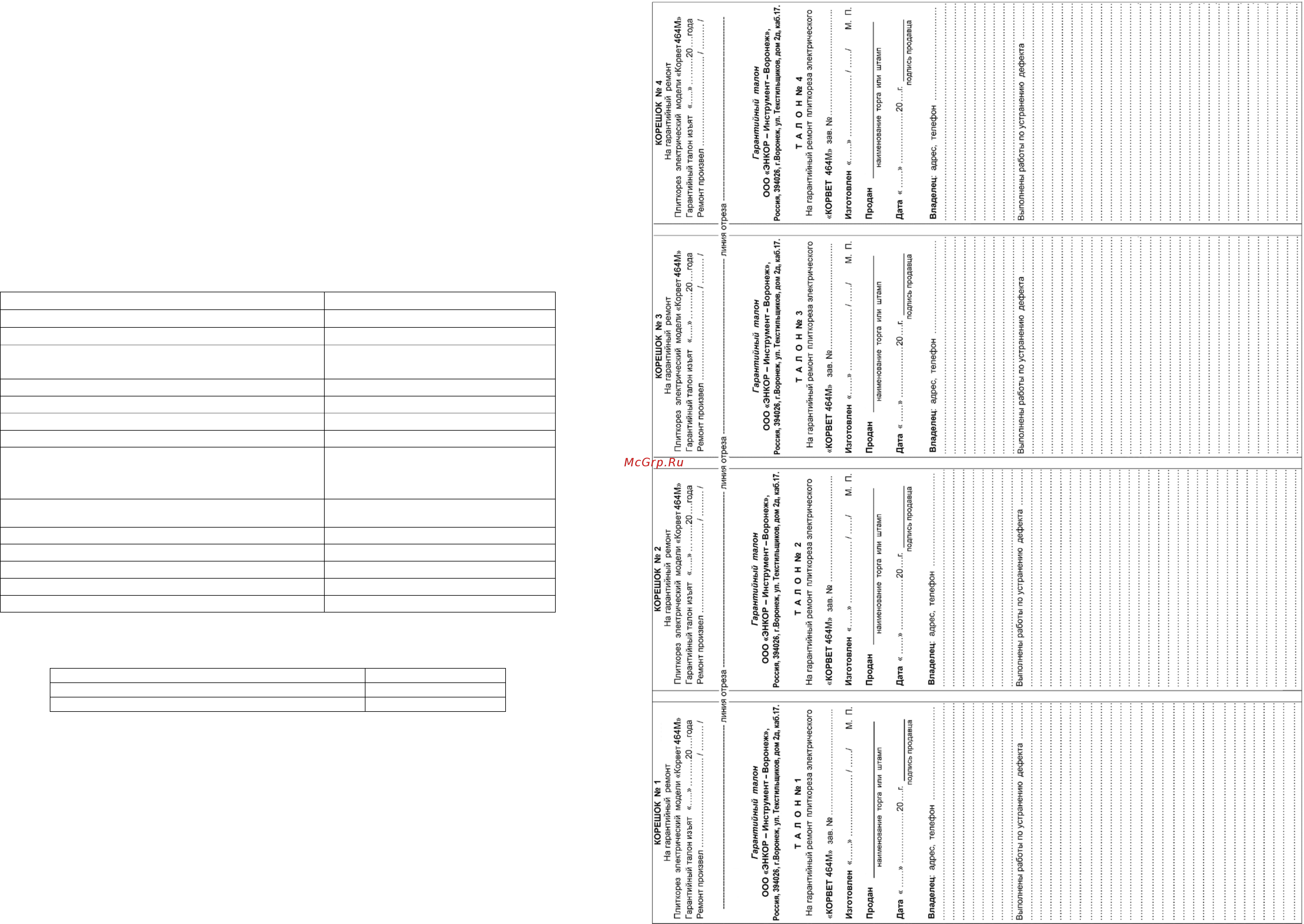 Энкор КОРВЕТ 464М (94641) Инструкция по эксплуатации онлайн [4/8] 319666