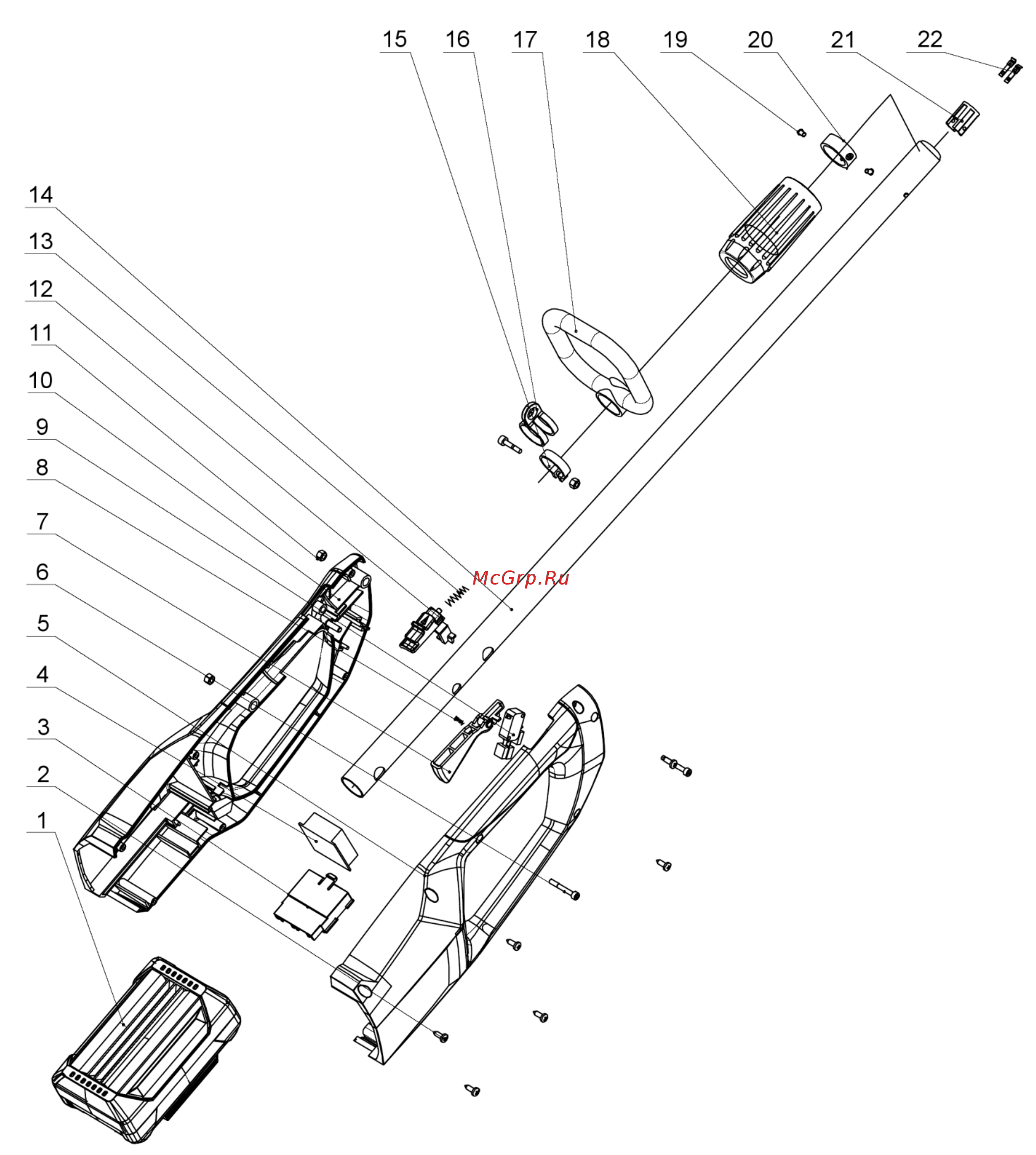Энкор AccuMaster АКМ3610 (49310) Схема сборки онлайн