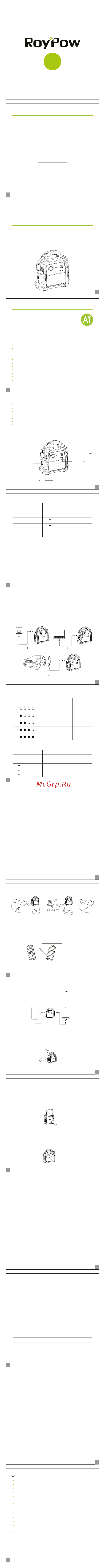 RoyPow J301 Инструкция по эксплуатации онлайн