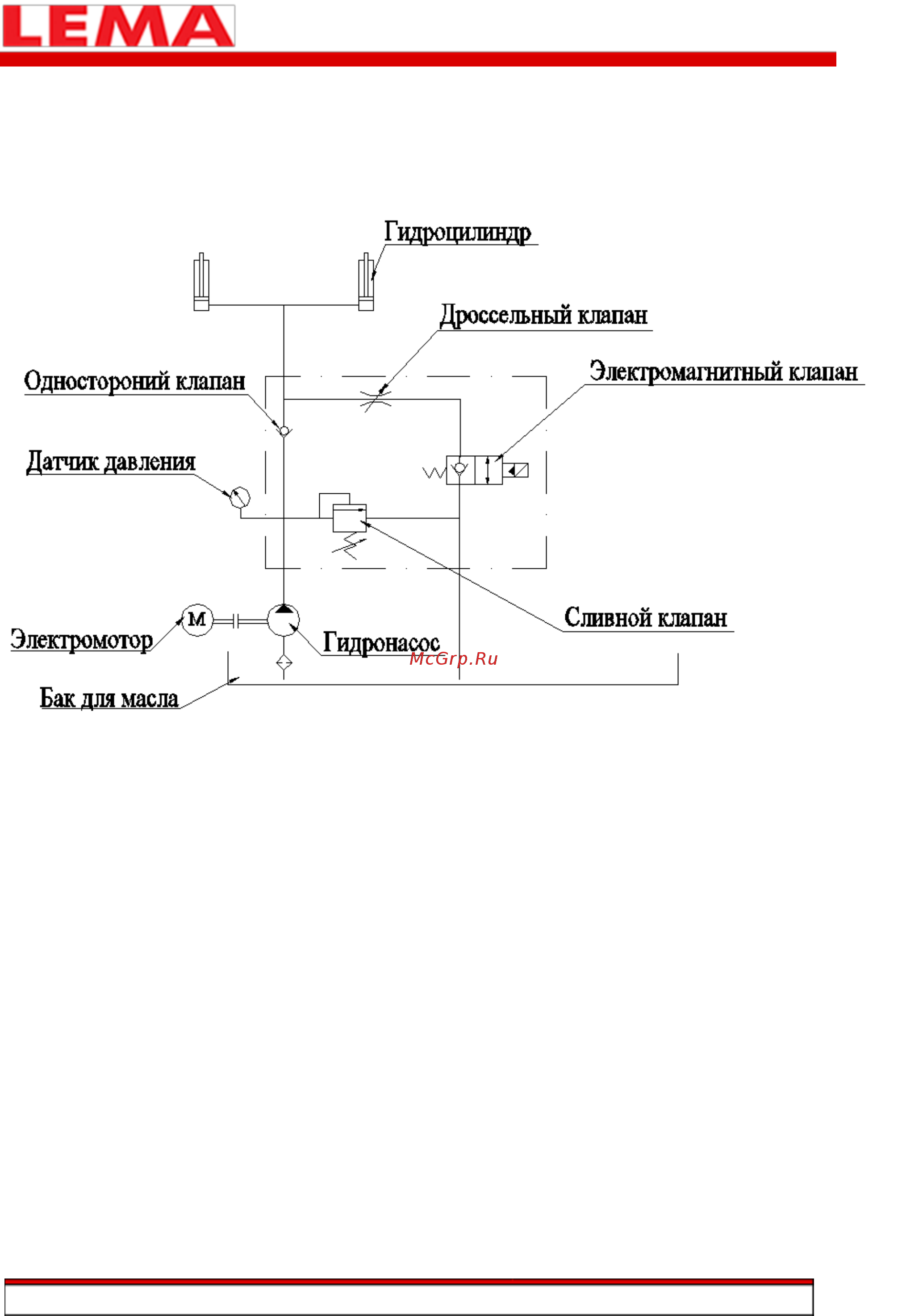 Lema LM WPSM-030-060 [27/41] Схема гидравлическая
