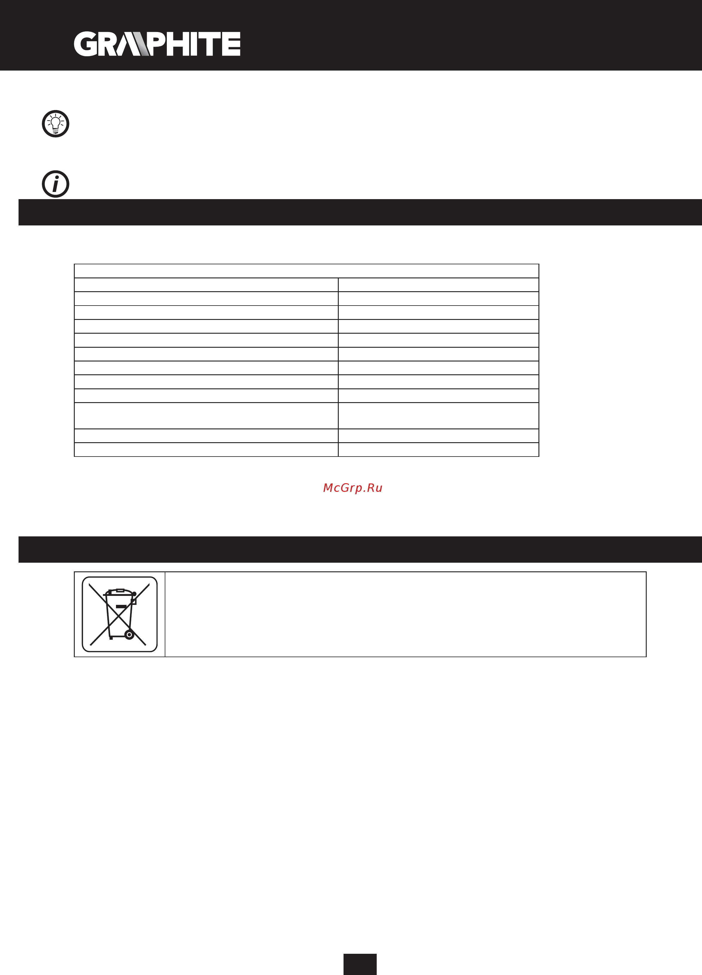 GRAPHITE 59G678 [10/104] Ochrona środowiska ce