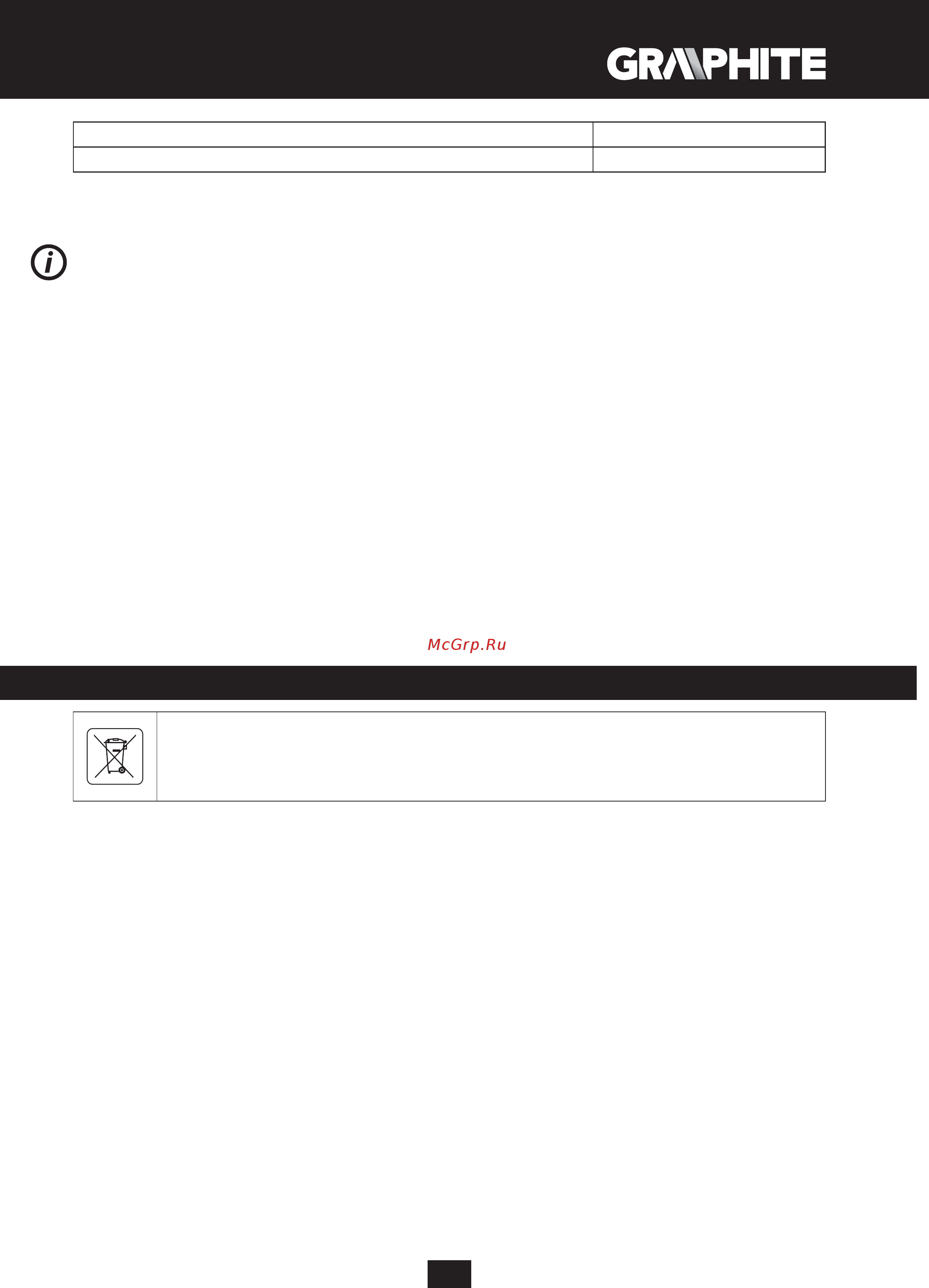 GRAPHITE 59G087 [175/188] Protezione dell ambiente