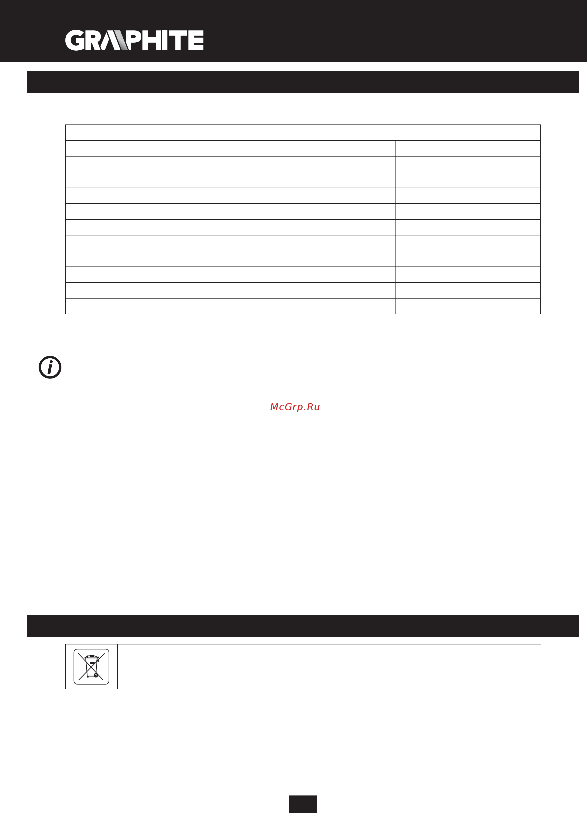 GRAPHITE 59G097 [112/184] Tehniskie parametri