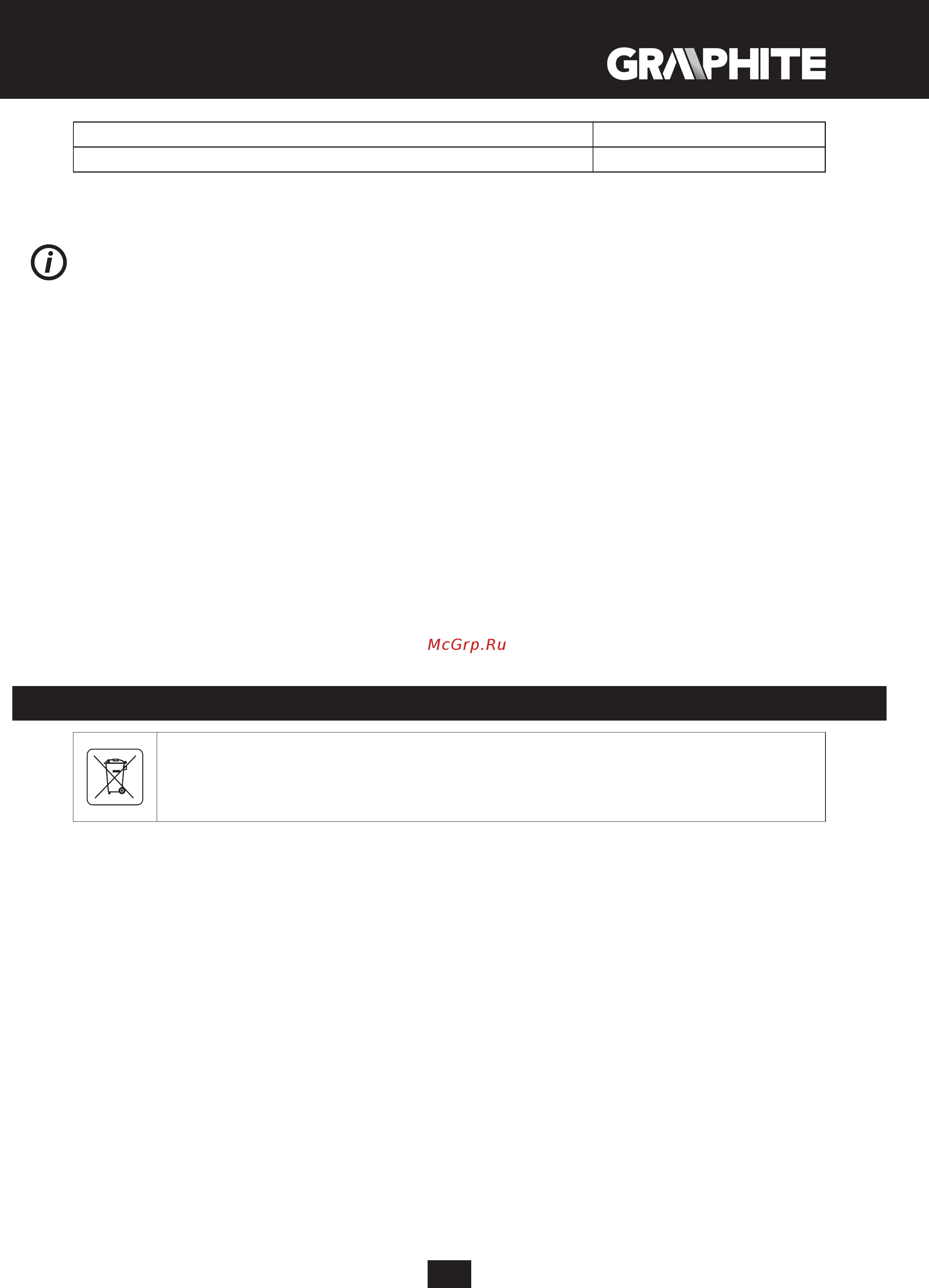 GRAPHITE 59G097 [175/184] Protezione dell ambiente