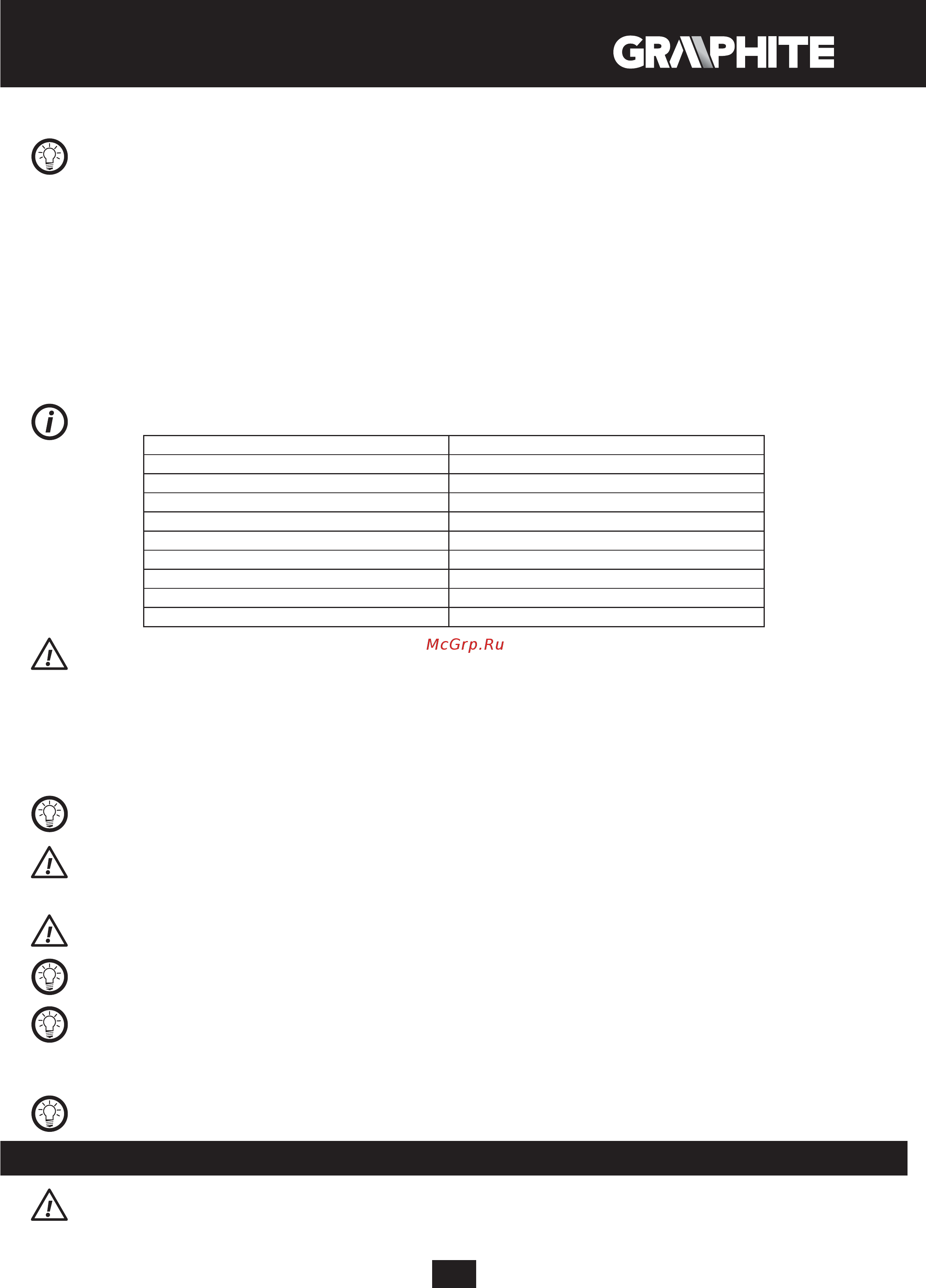 GRAPHITE 59G019 [105/192] Aptarnavimas ir priežiūra