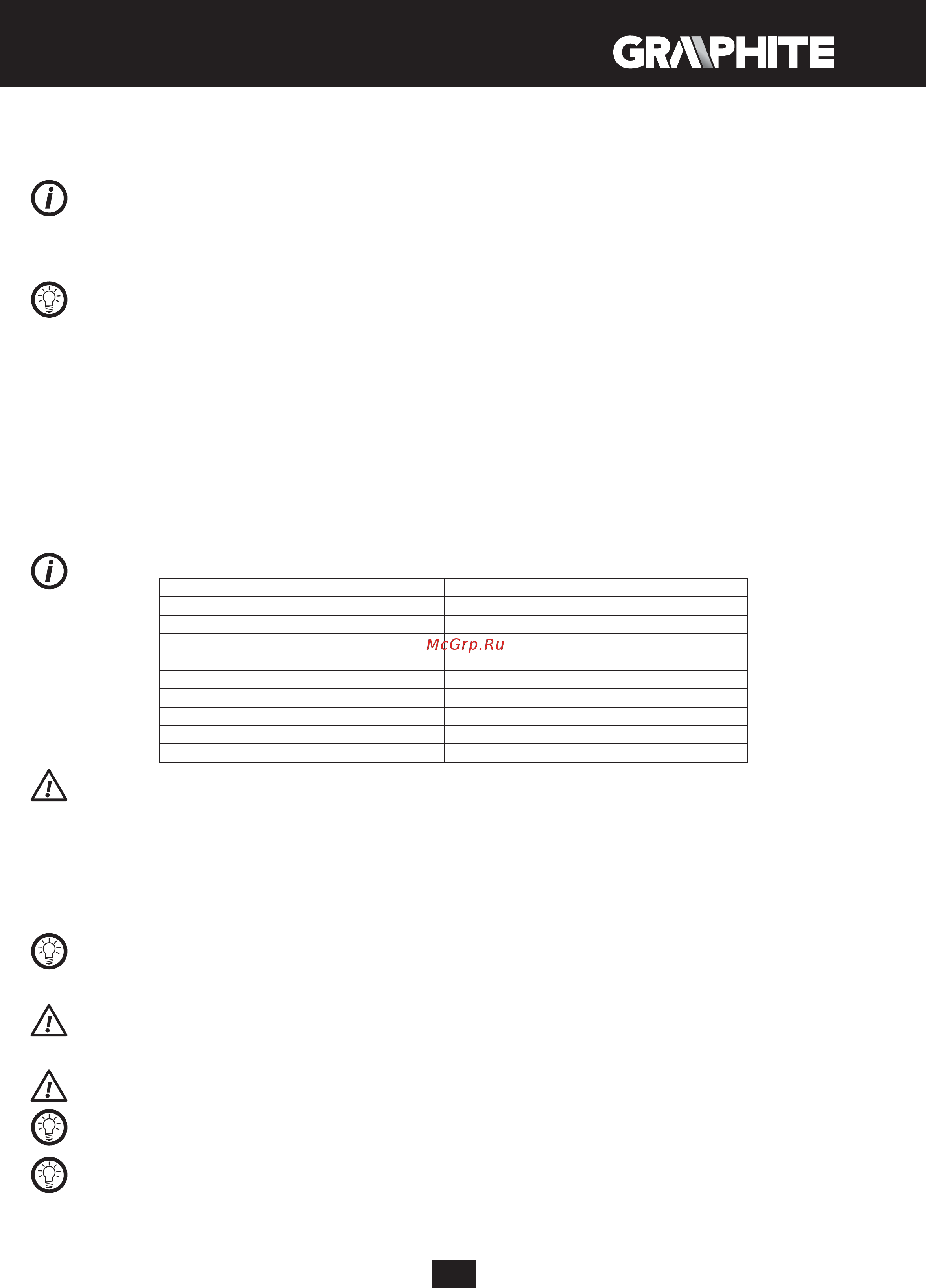 GRAPHITE 59G019 Инструкция по эксплуатации онлайн [141/192] 320580