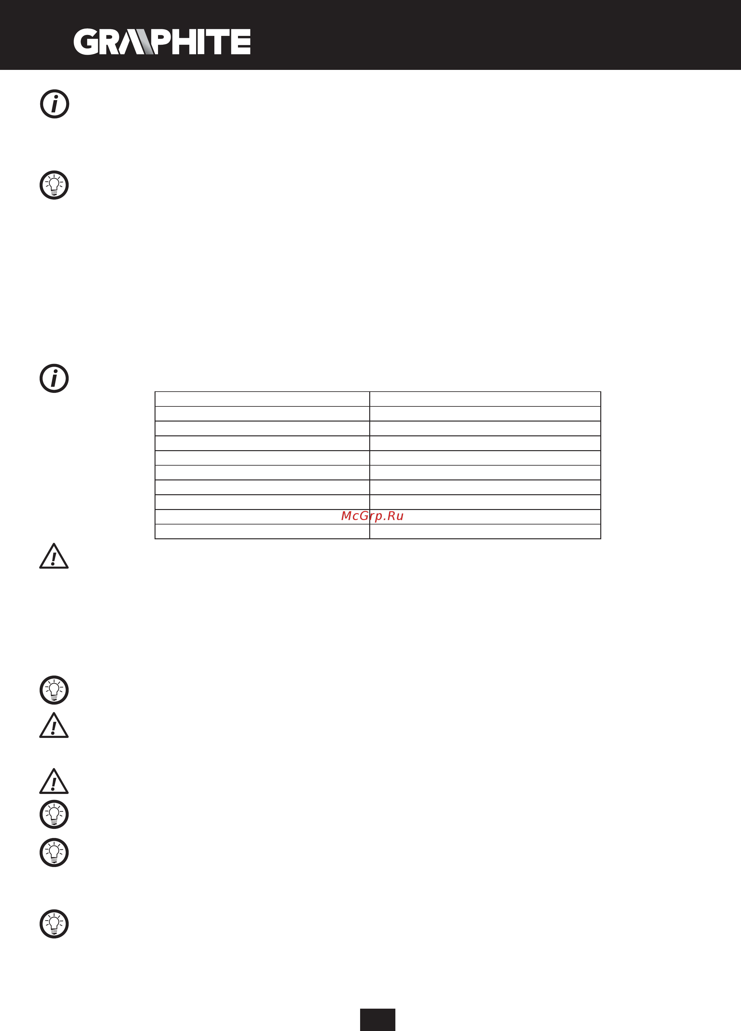 GRAPHITE 59G019 Инструкция по эксплуатации онлайн [150/192] 320580
