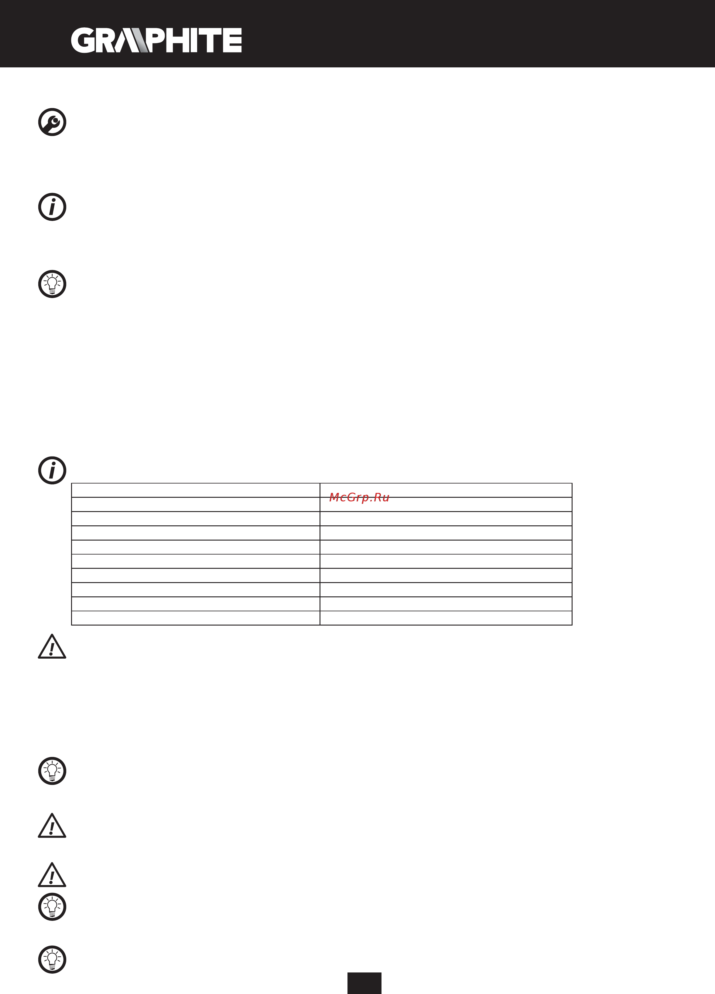GRAPHITE 59G019 Инструкция по эксплуатации онлайн [170/192] 320580