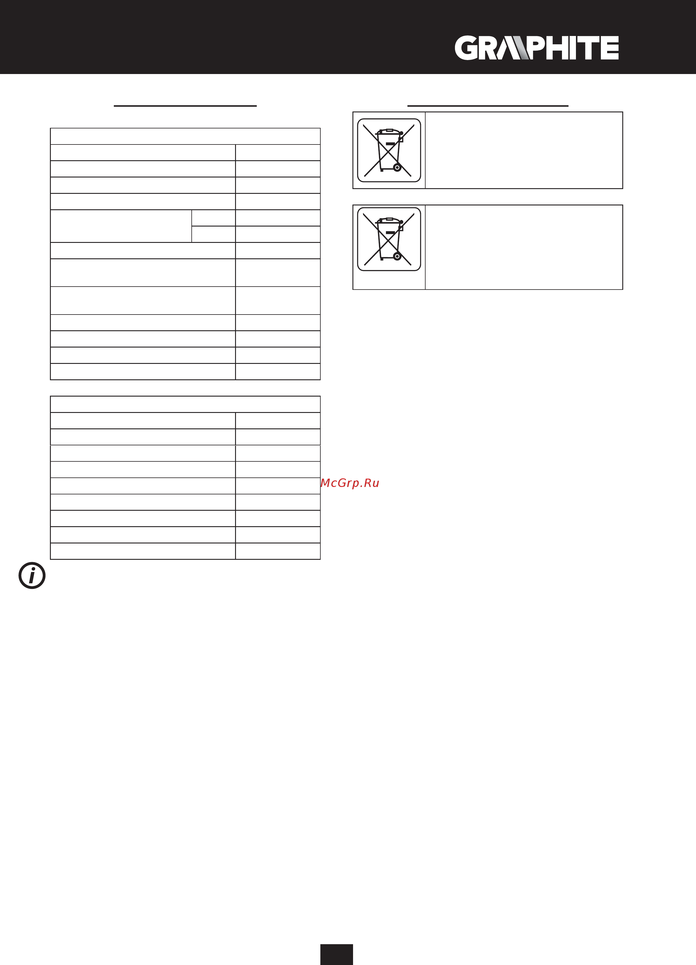 GRAPHITE 58G210 [9/80] Ochrona środowiska ce