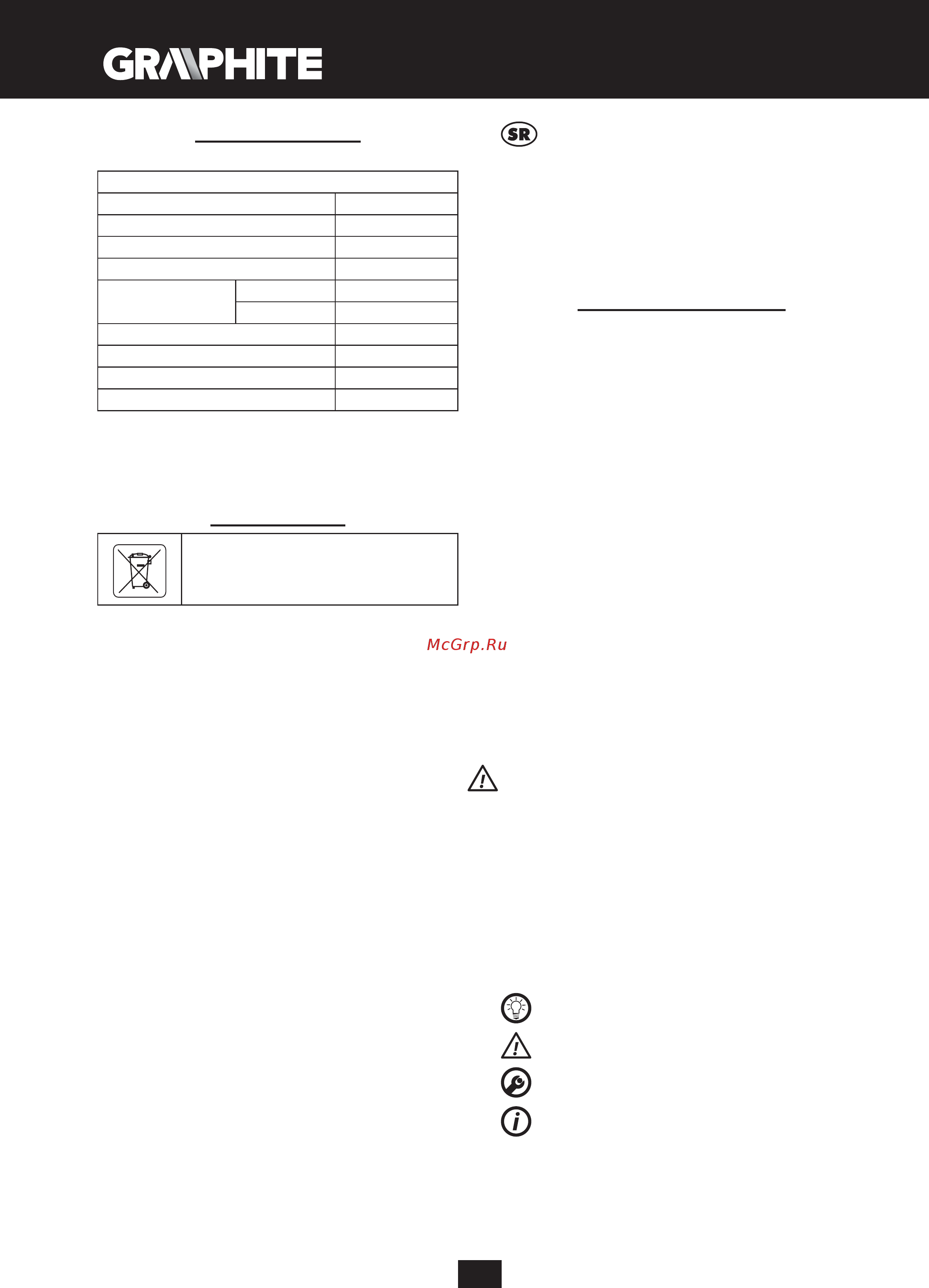 GRAPHITE 58G784 [28/36] Prevod orginalnog uputstva električne mešalice 58g784