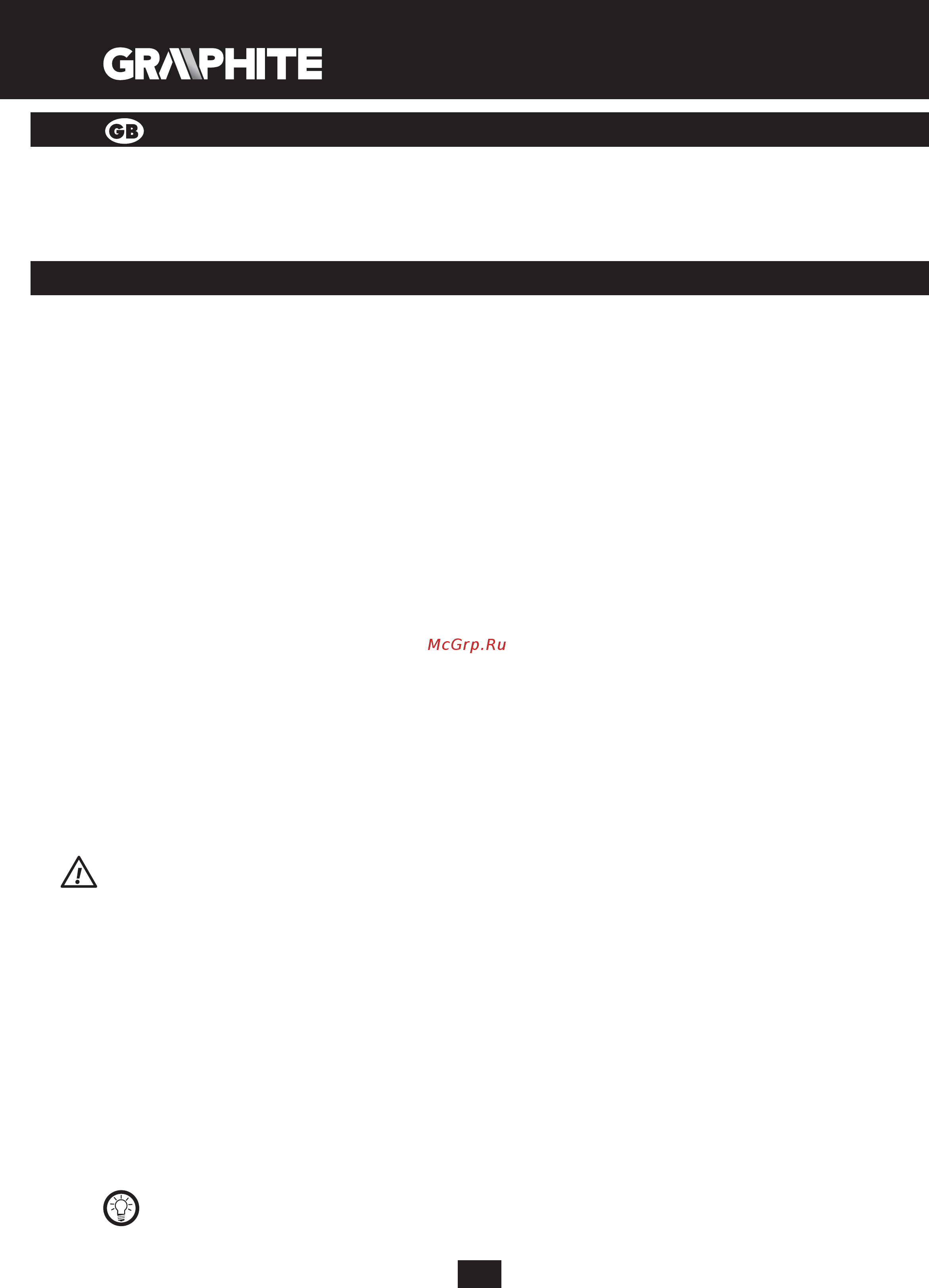 GRAPHITE 59G402 [10/92] Detailed safety regulations