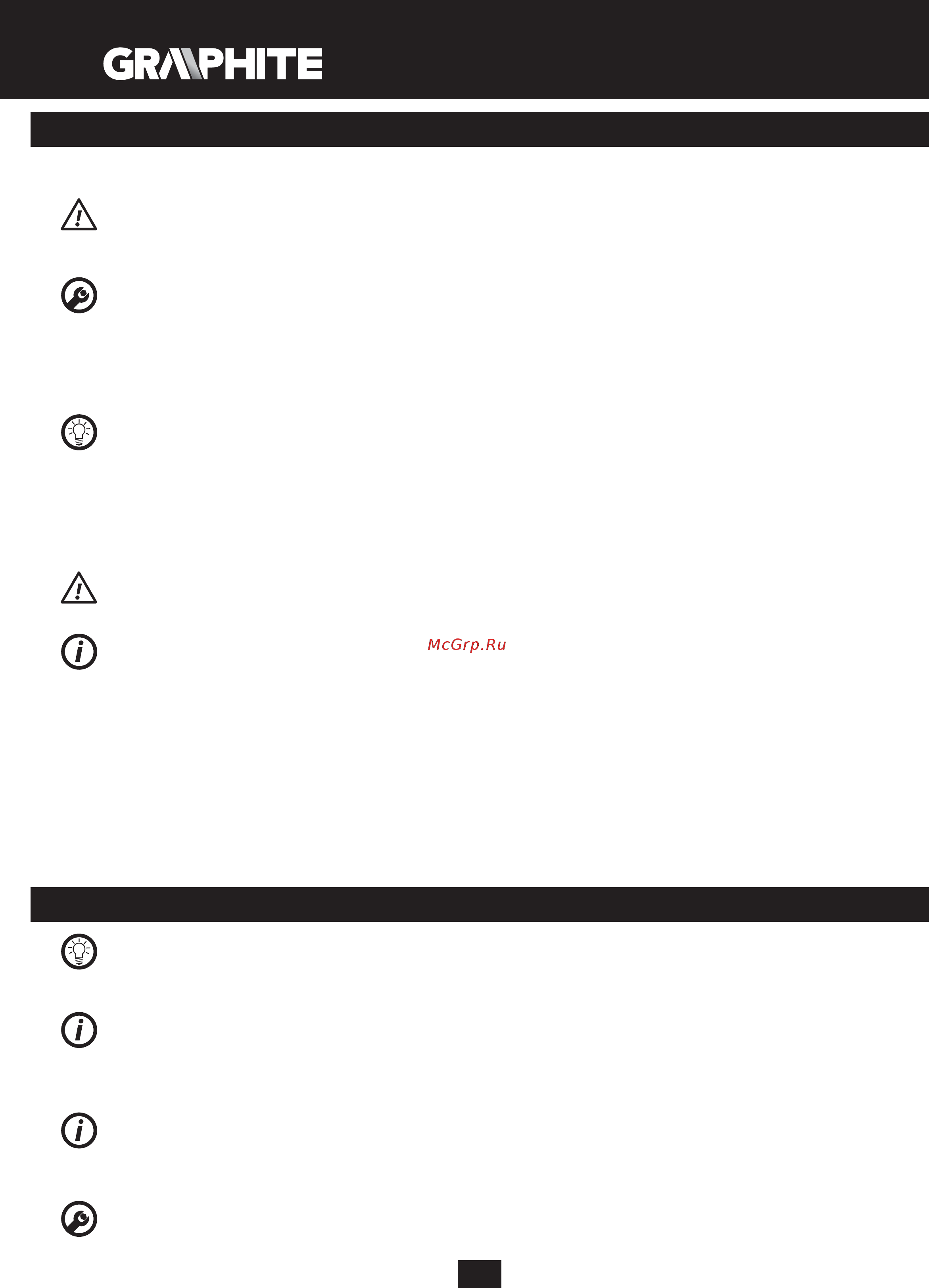 GRAPHITE 59G402 [16/92] Bedienung und wartung