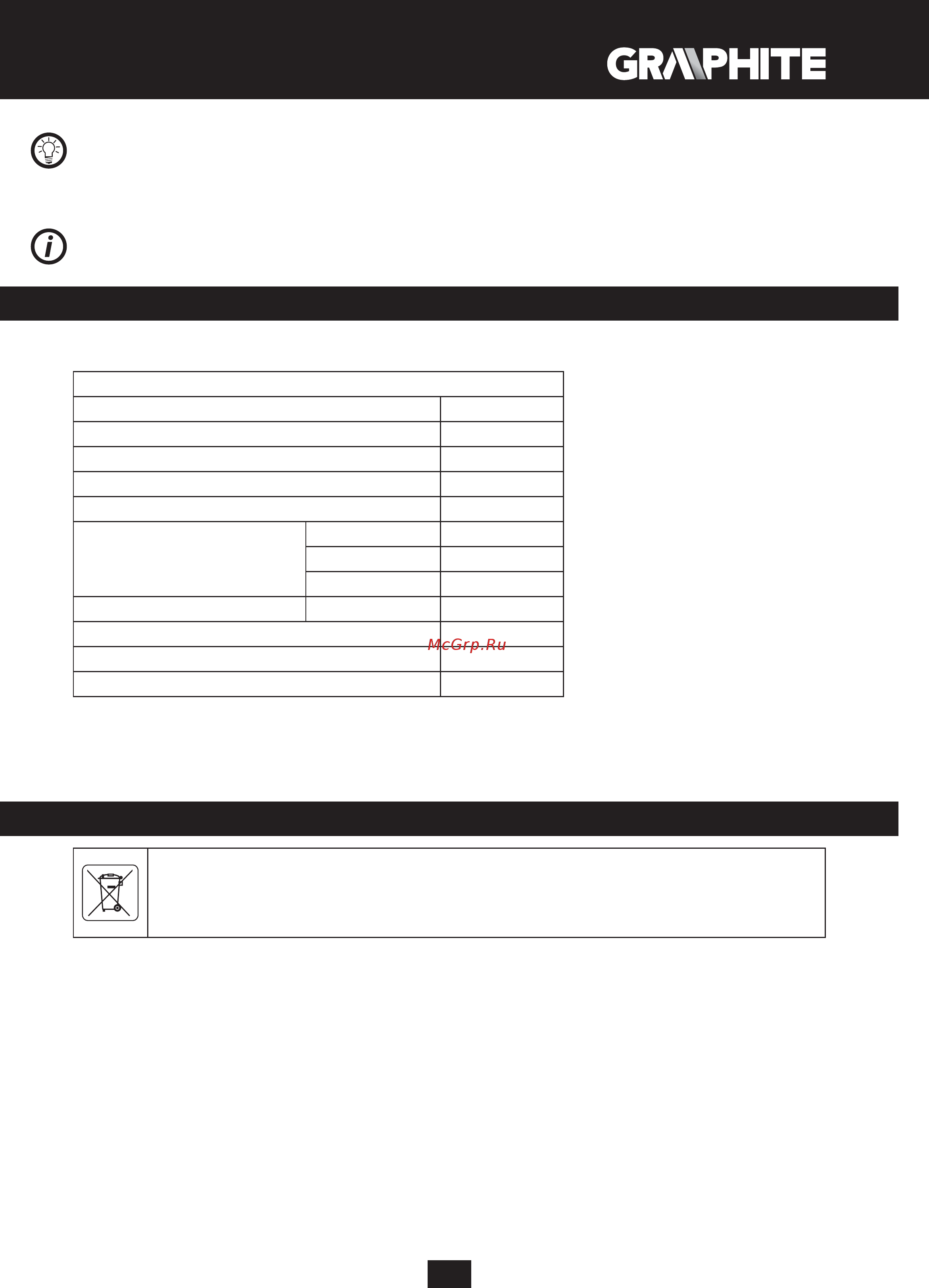 GRAPHITE 59G402 [81/92] Protezione dell ambiente