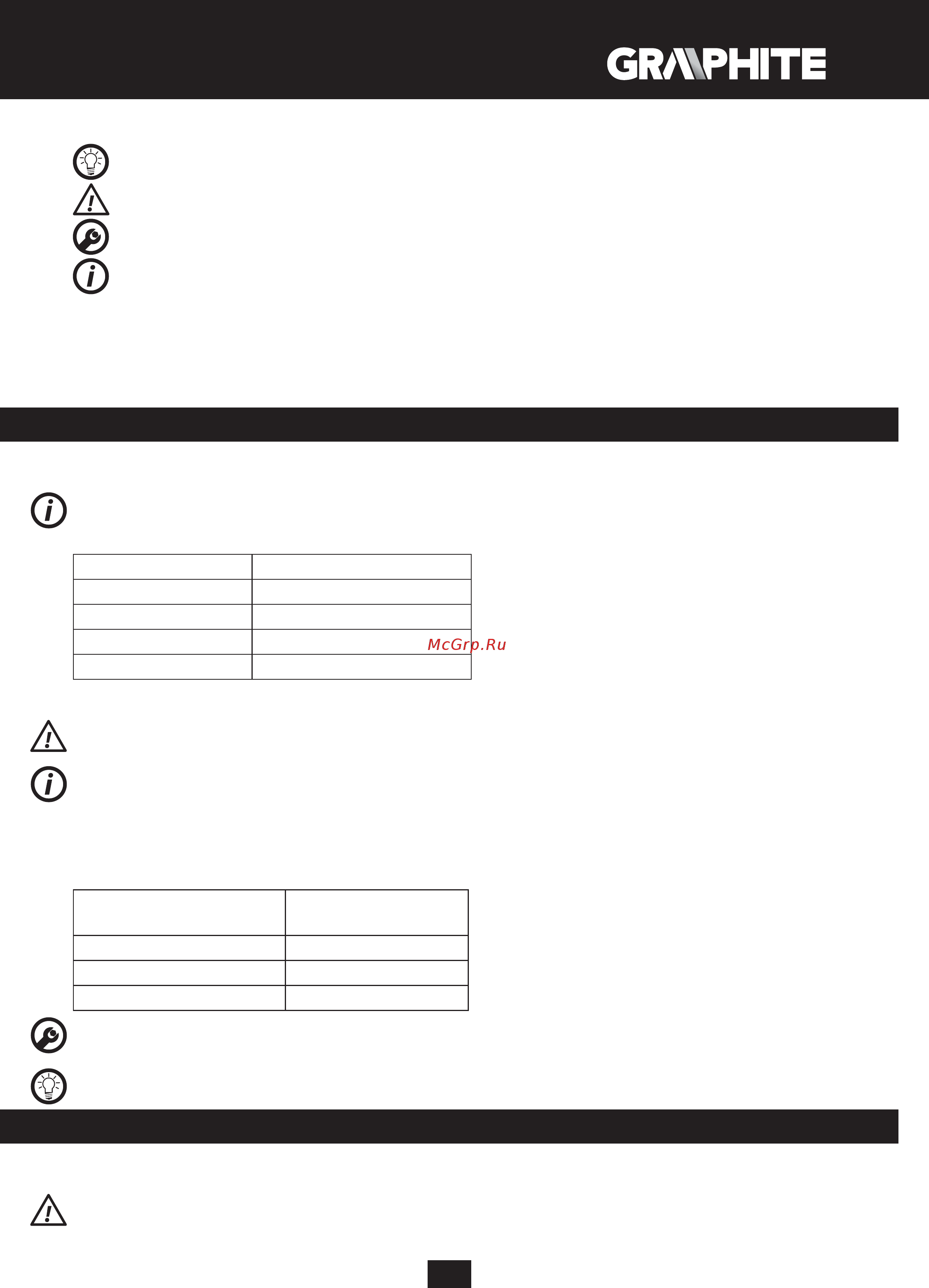 GRAPHITE 59G402 [83/92] Trabalho configurações