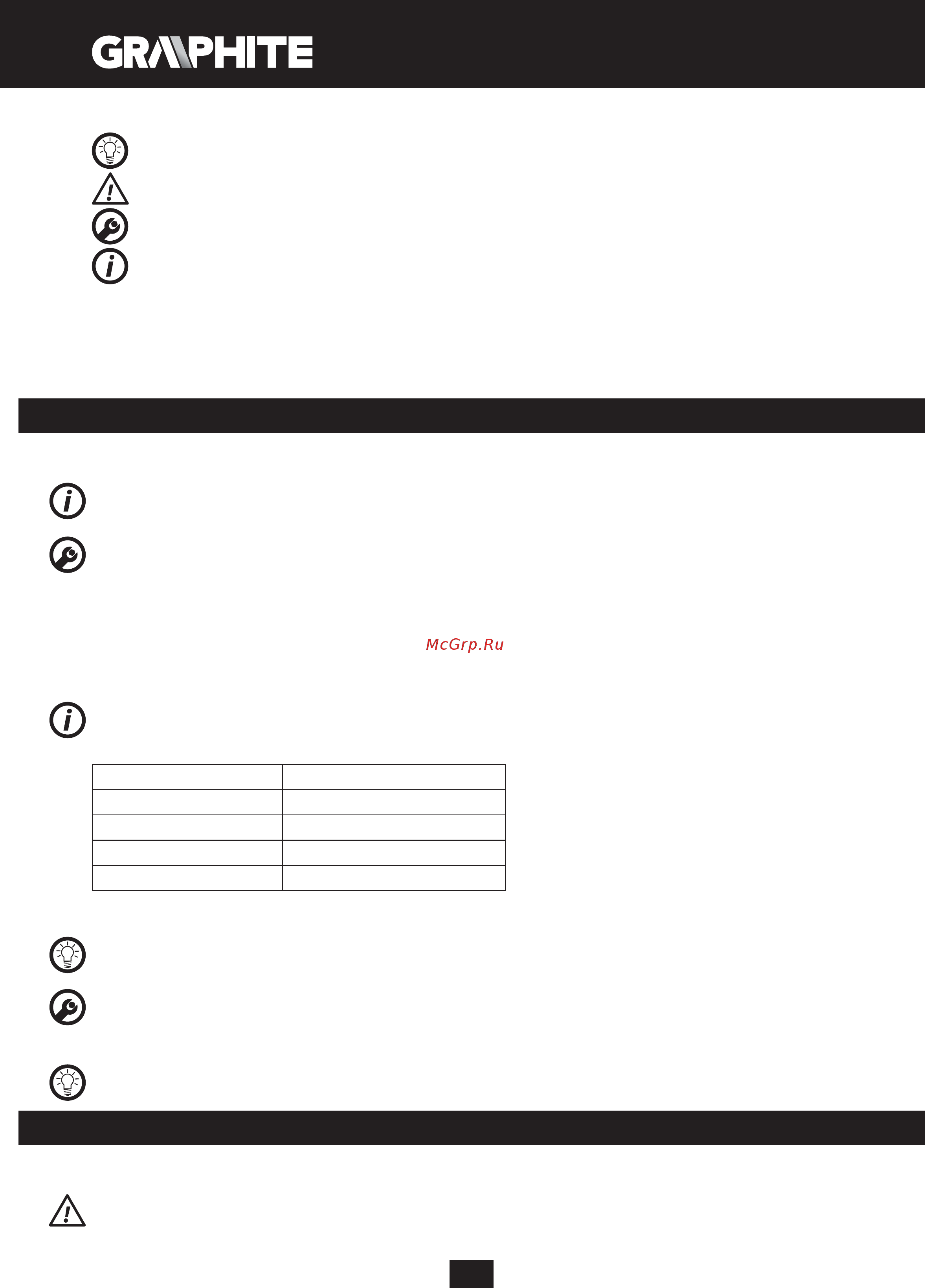 GRAPHITE 59G401 [28/104] Порядок роботи робочі налаштування