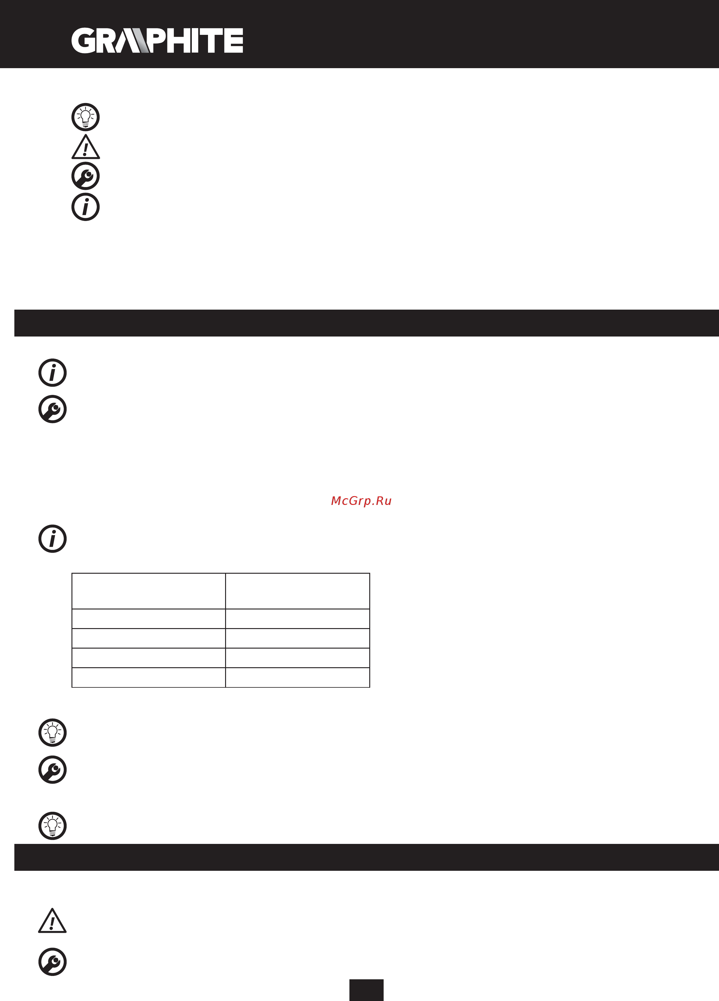 GRAPHITE 59G401 [90/104] Preparazione al funzionamento