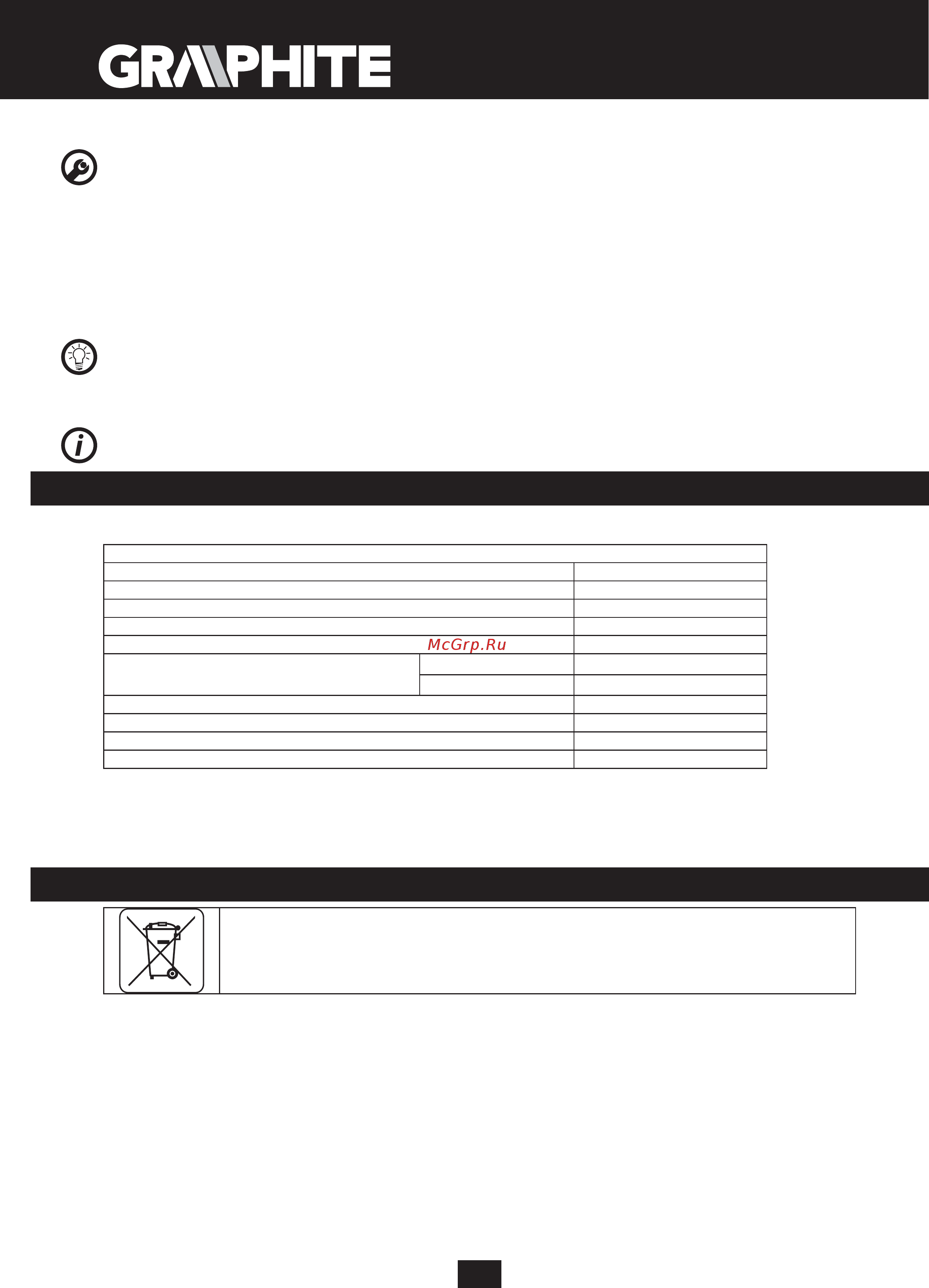 GRAPHITE 58G960 [52/64] Zaštita okoliša