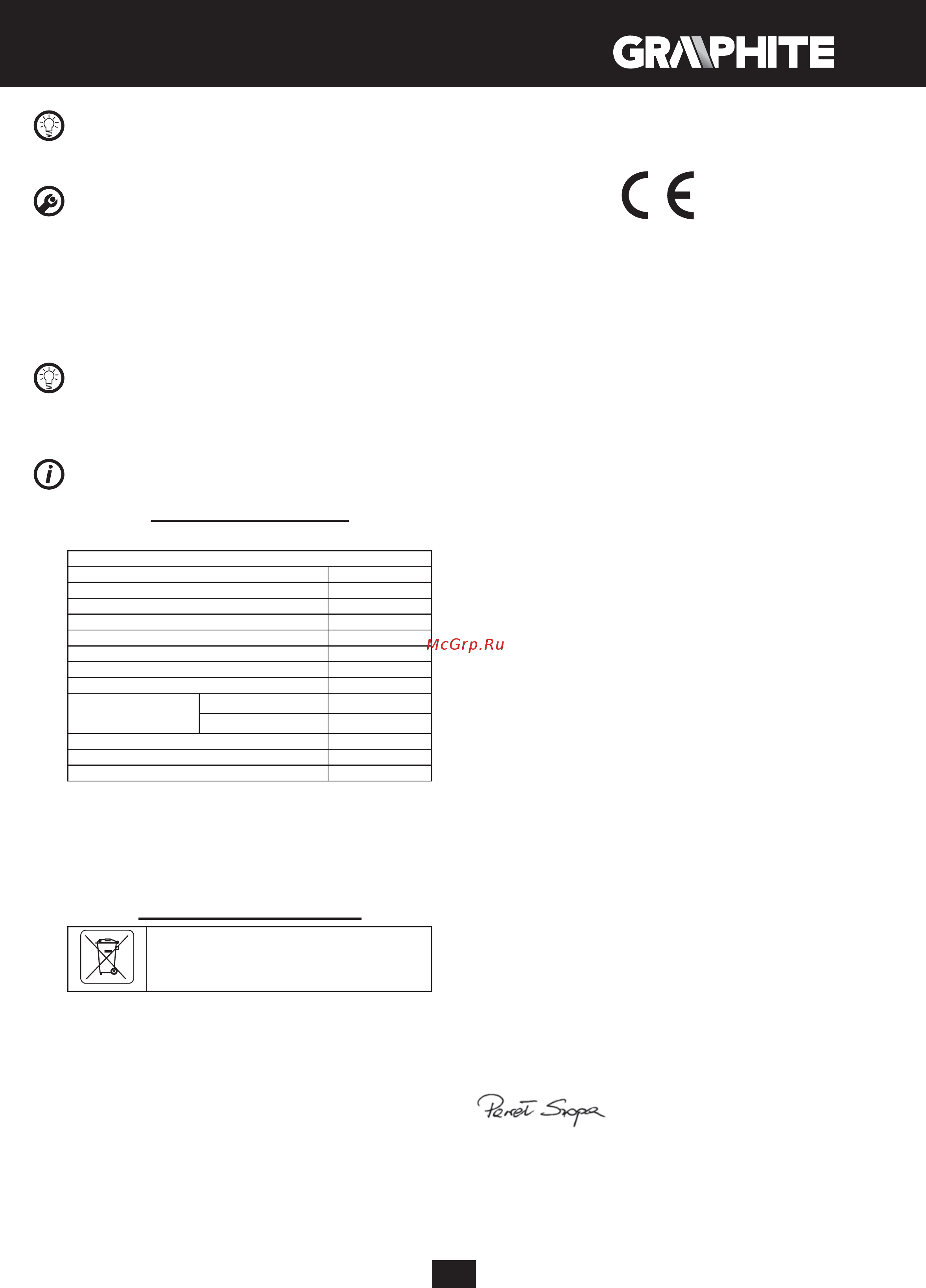 GRAPHITE 58G488 [9/76] Ochrona środowiska ce