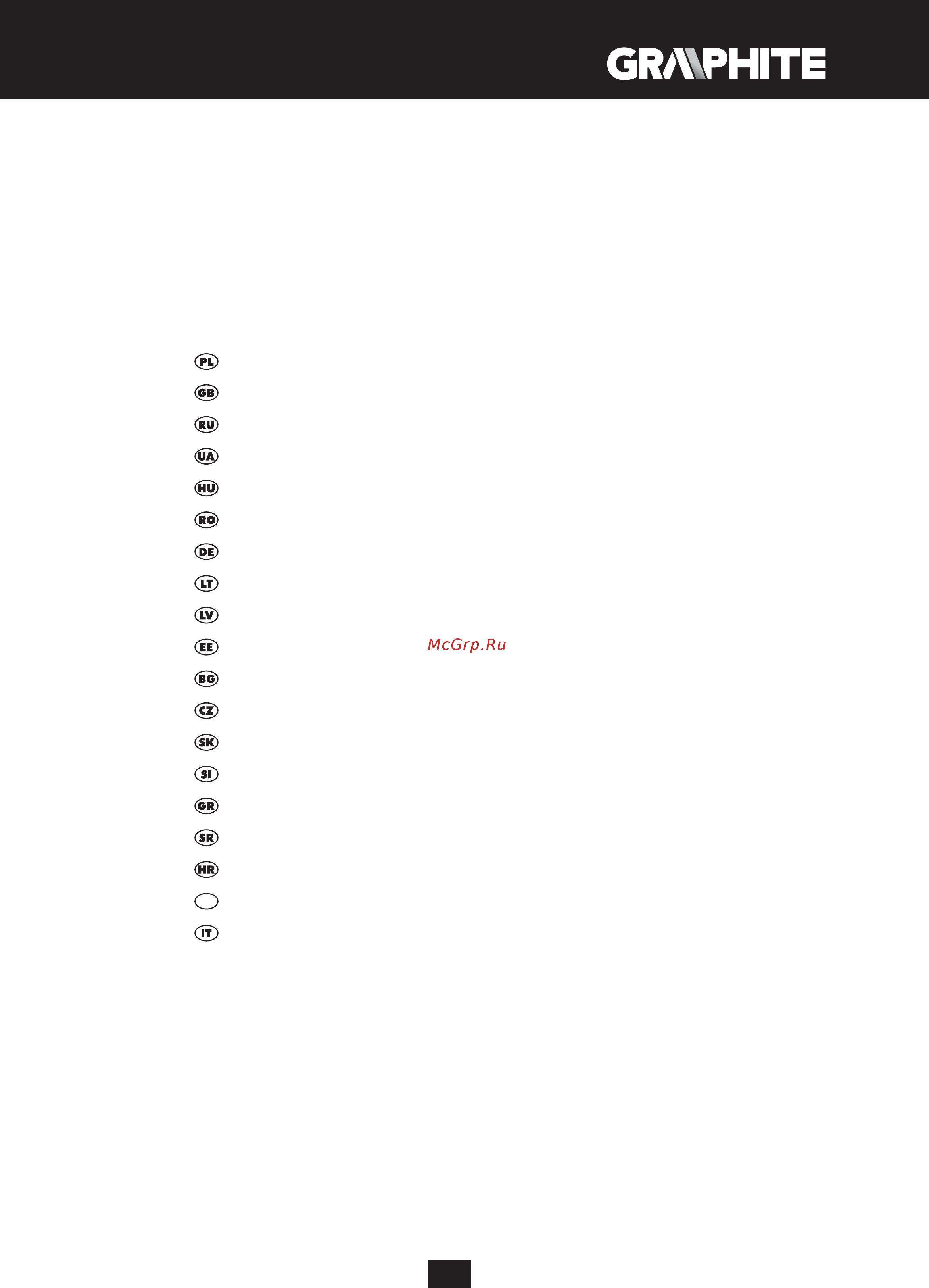 GRAPHITE 59G524 Инструкция по эксплуатации онлайн [3/96] 320615
