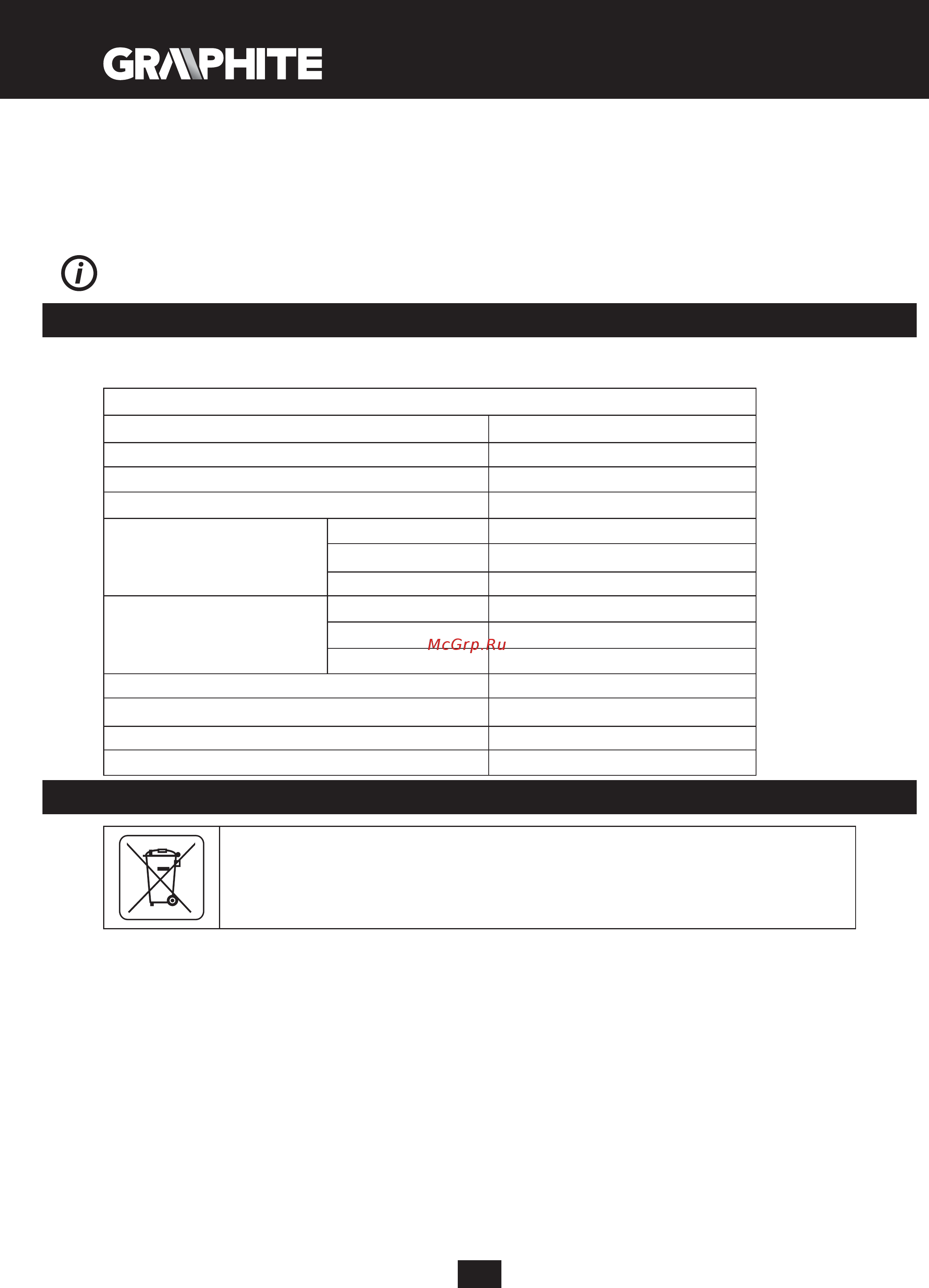 GRAPHITE 2000 Вт, темпер. I: 25ºC, II: 80-600ºC, III: 80-600ºC, кейс 59G524 [58/96] Защита на околната среда
