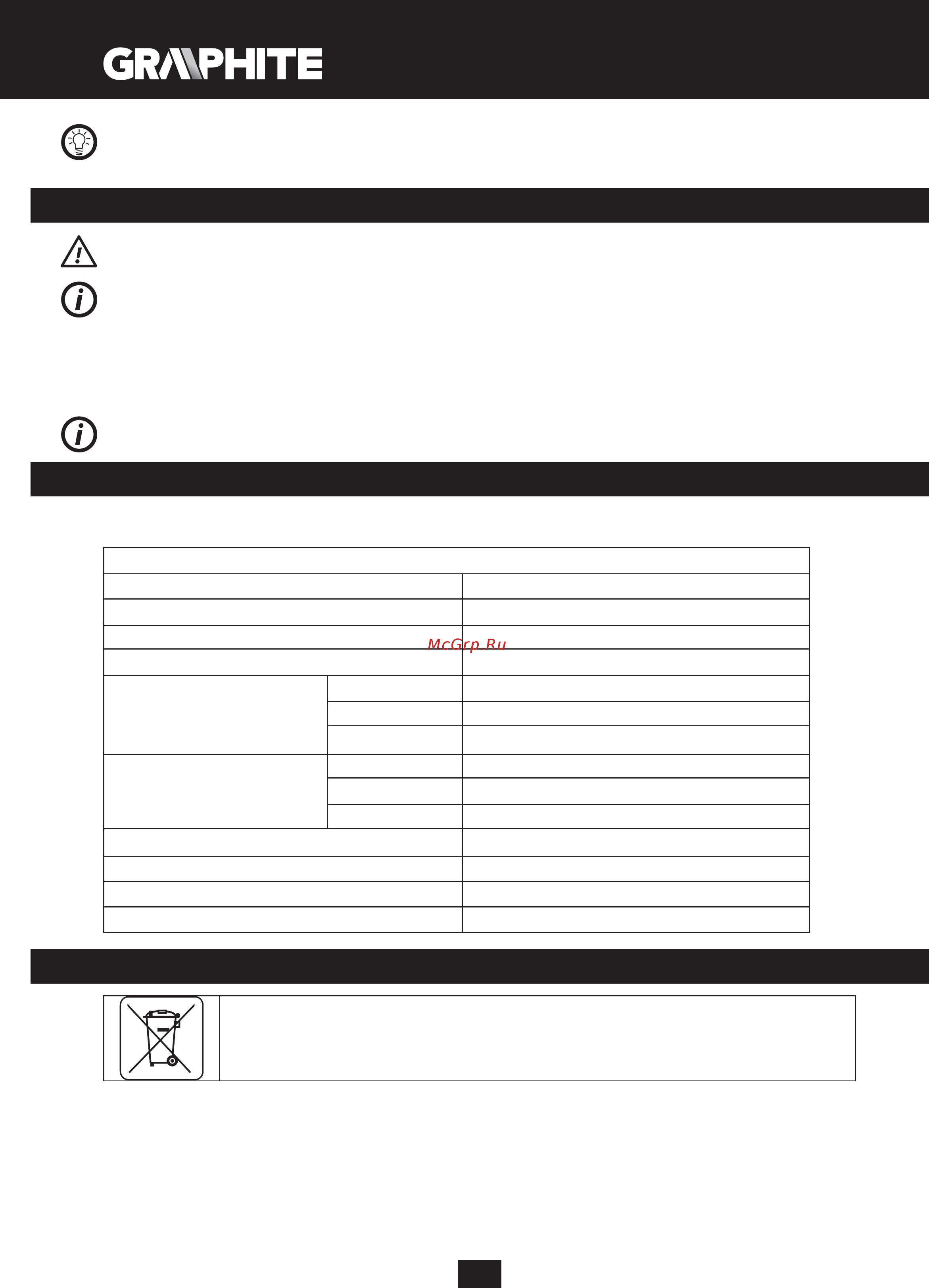 GRAPHITE 2000 Вт, темпер. I: 25ºC, II: 350ºC, III: 550ºC, кейс 59G522 [72/104] Oskrba in hranjenje