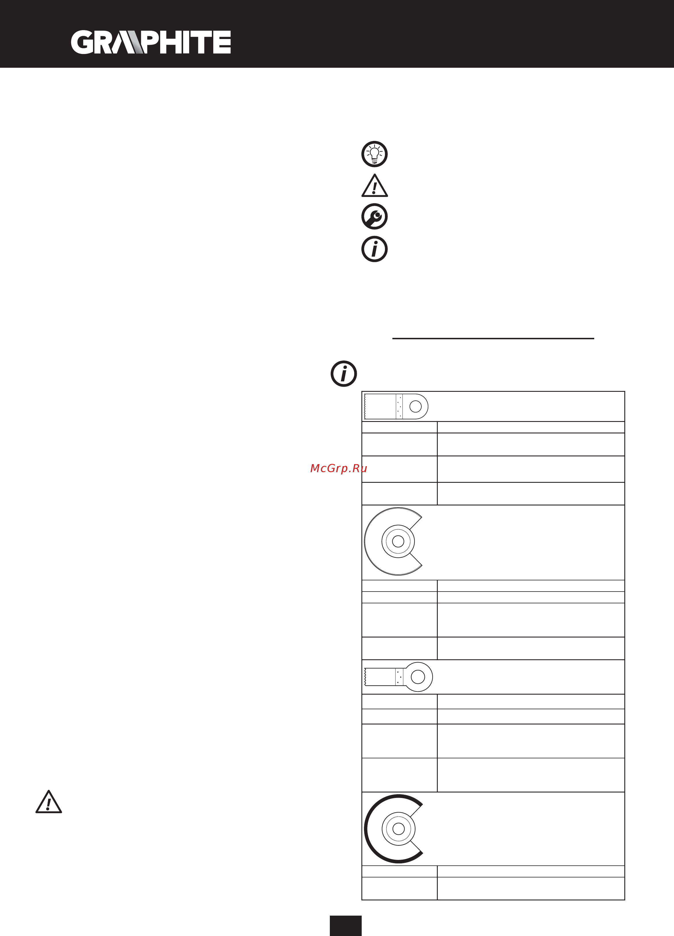 GRAPHITE 59G021 [54/60] Preparazione al funzionamento