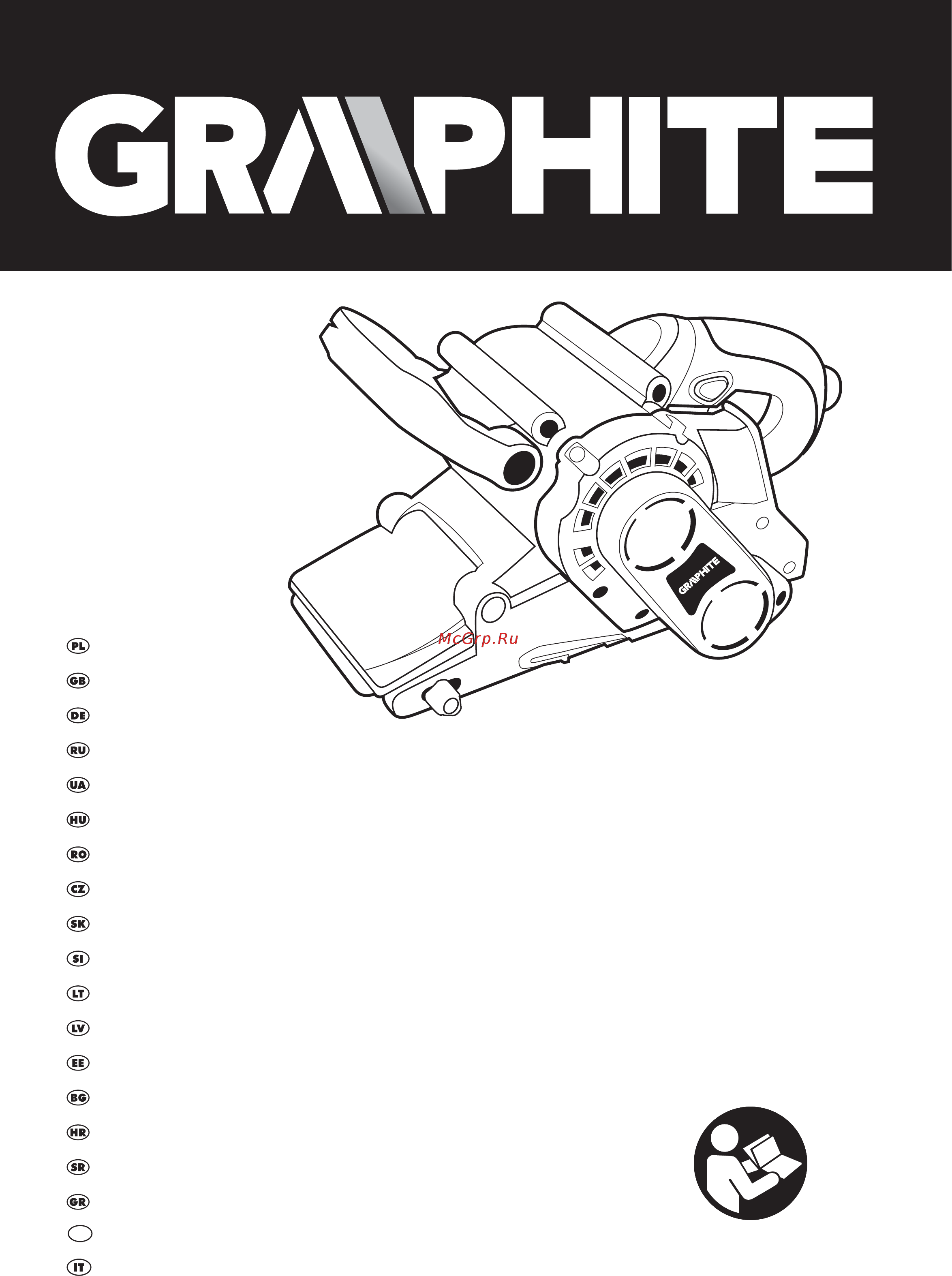 GRAPHITE 800 Вт, лента 75 x 457 мм 59G392 Инструкция по эксплуатации онлайн