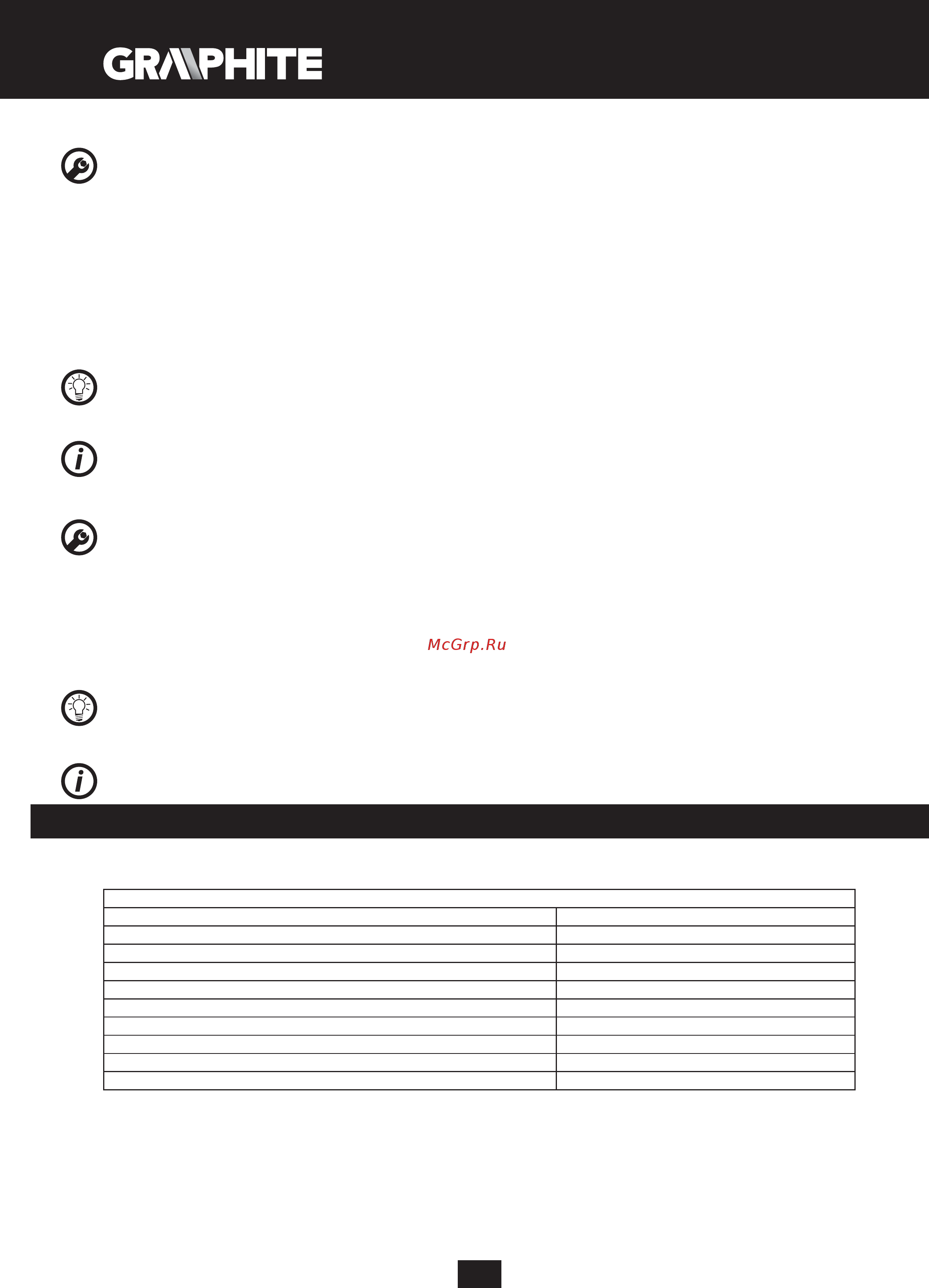 GRAPHITE 59G394 [20/98] Technische parameter