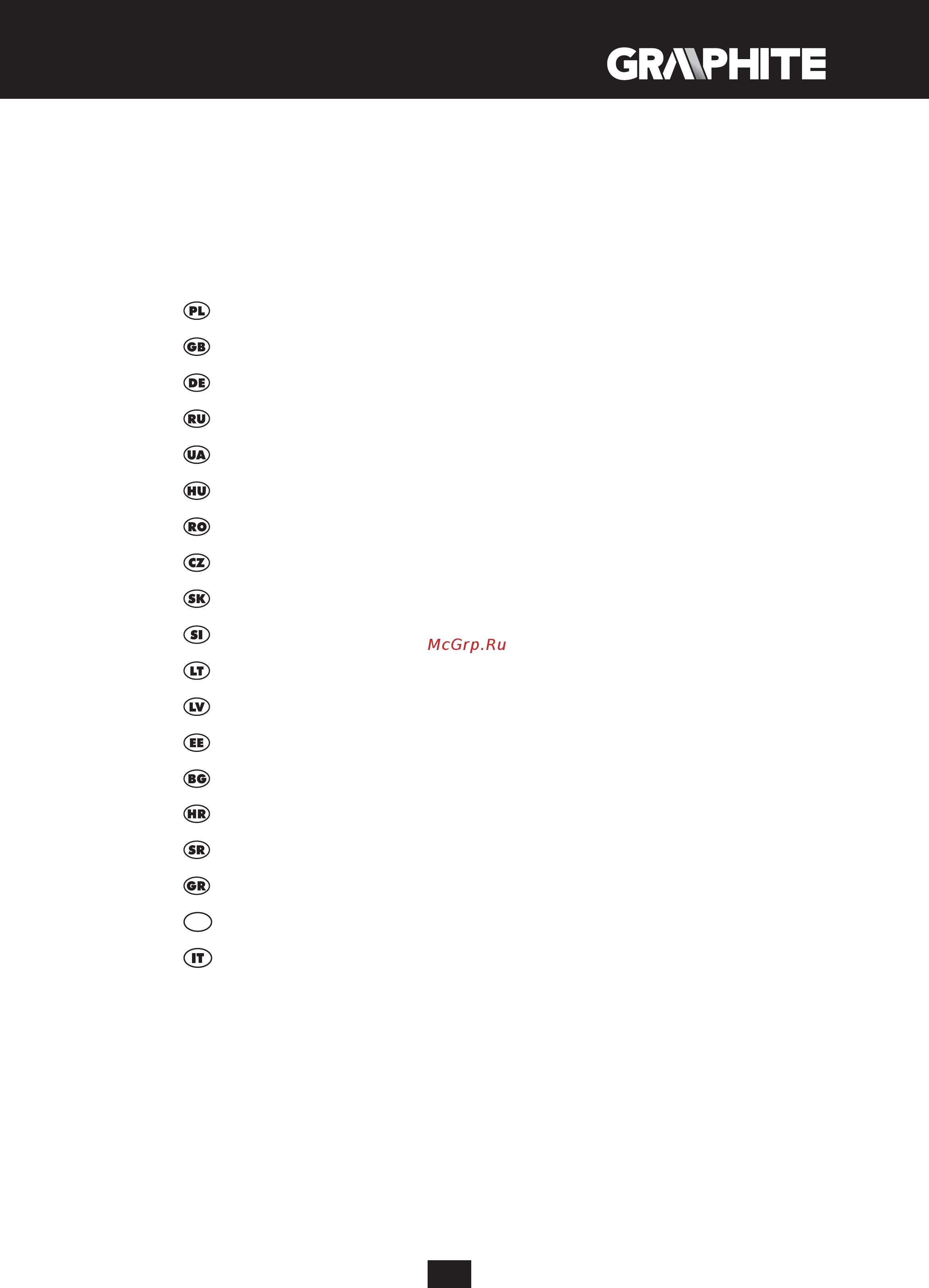 GRAPHITE 59G394 Инструкция по эксплуатации онлайн [3/98] 320631