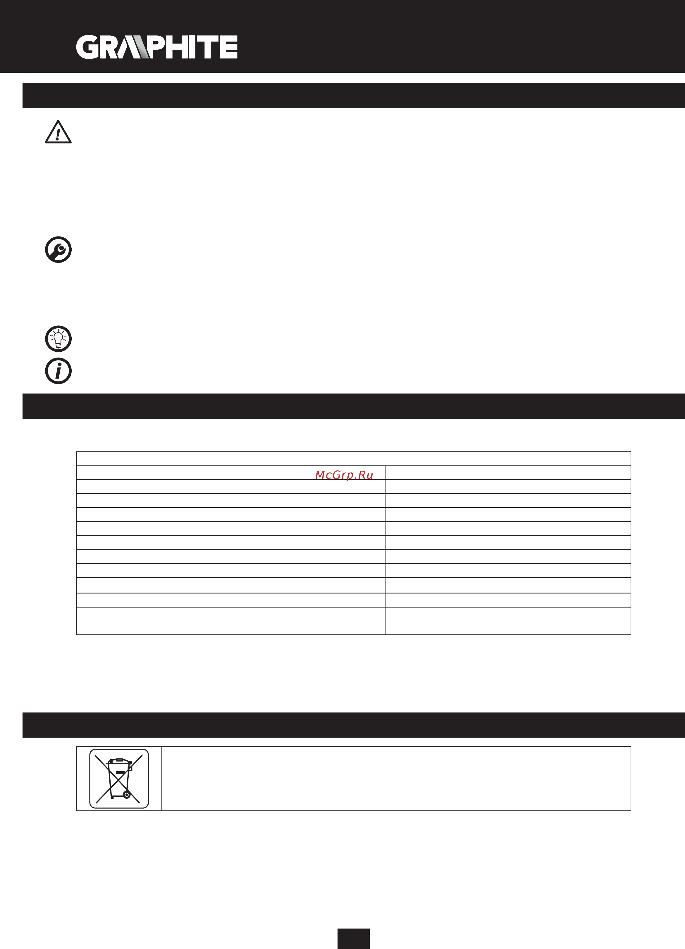 GRAPHITE 59G343 [12/80] Environment protection
