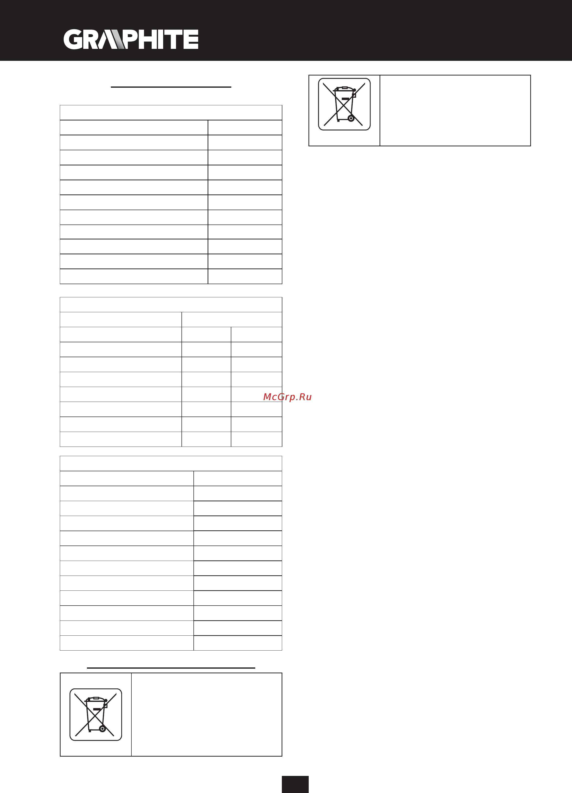 GRAPHITE 58G007 [12/72] Environmental protection ce
