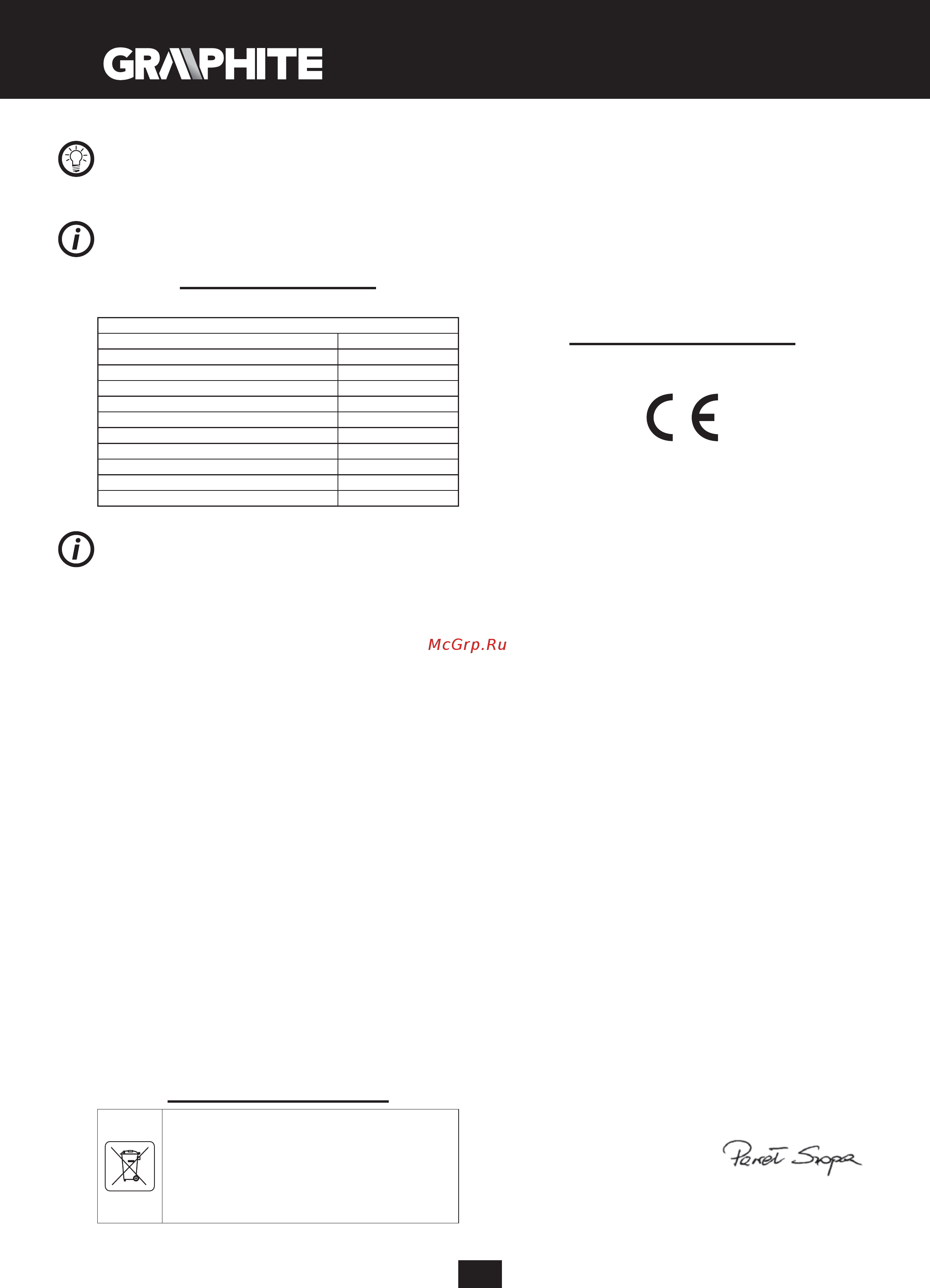 GRAPHITE 59G086 [10/96] Deklaracja zgodności we