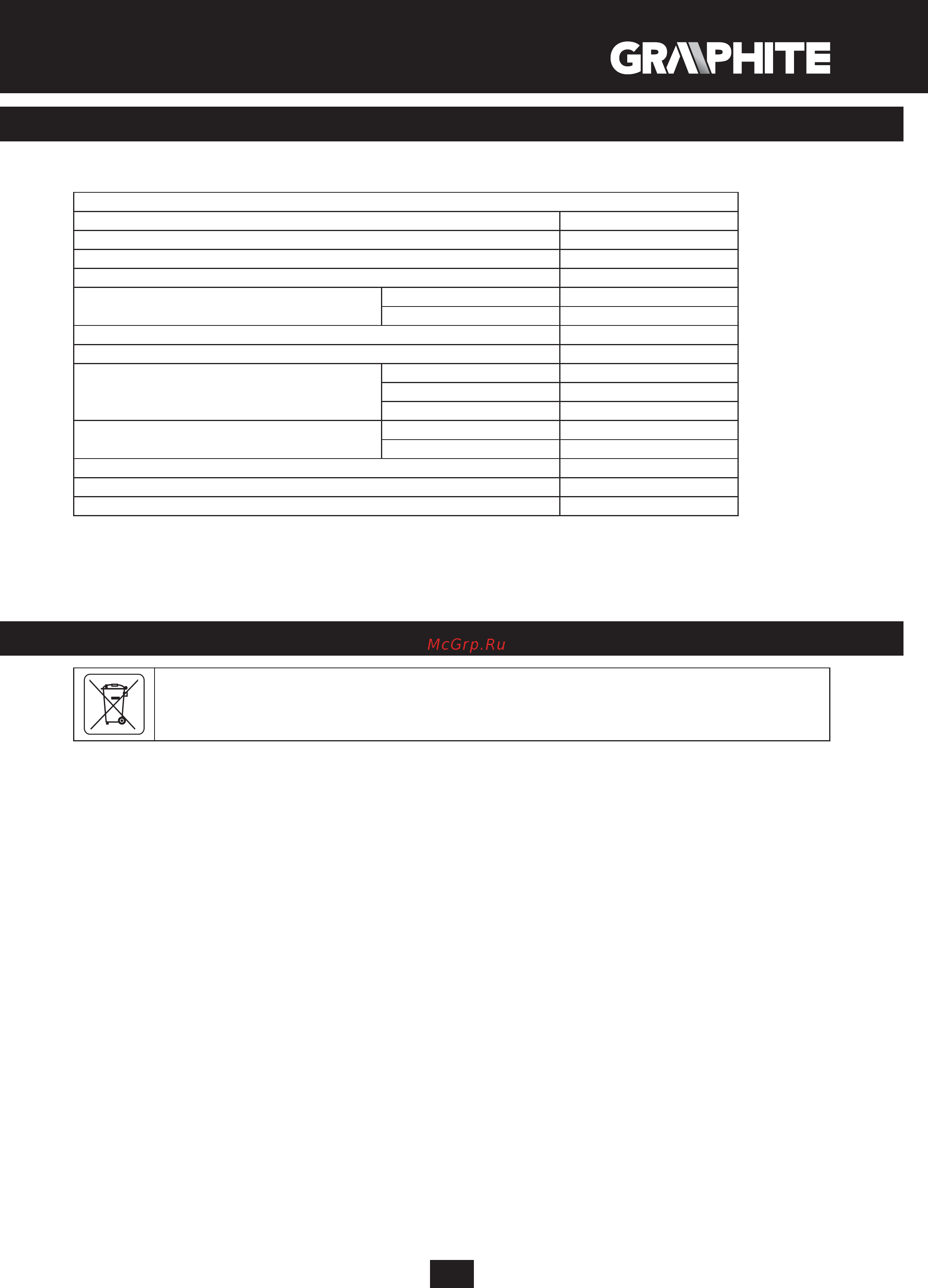 GRAPHITE 58G718 [65/88] Технически параметри