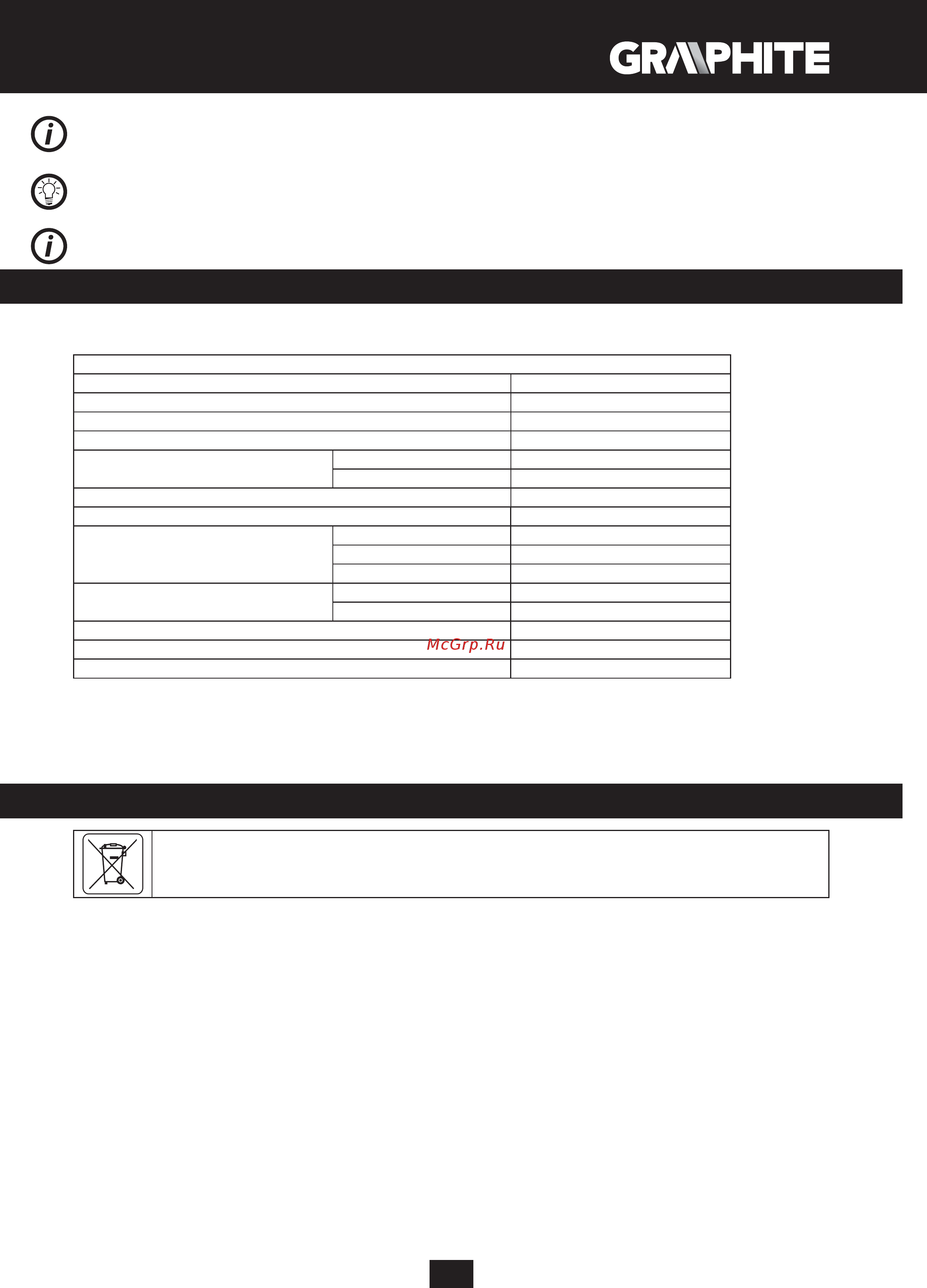 GRAPHITE 58G718 [73/88] Zaštita sredine