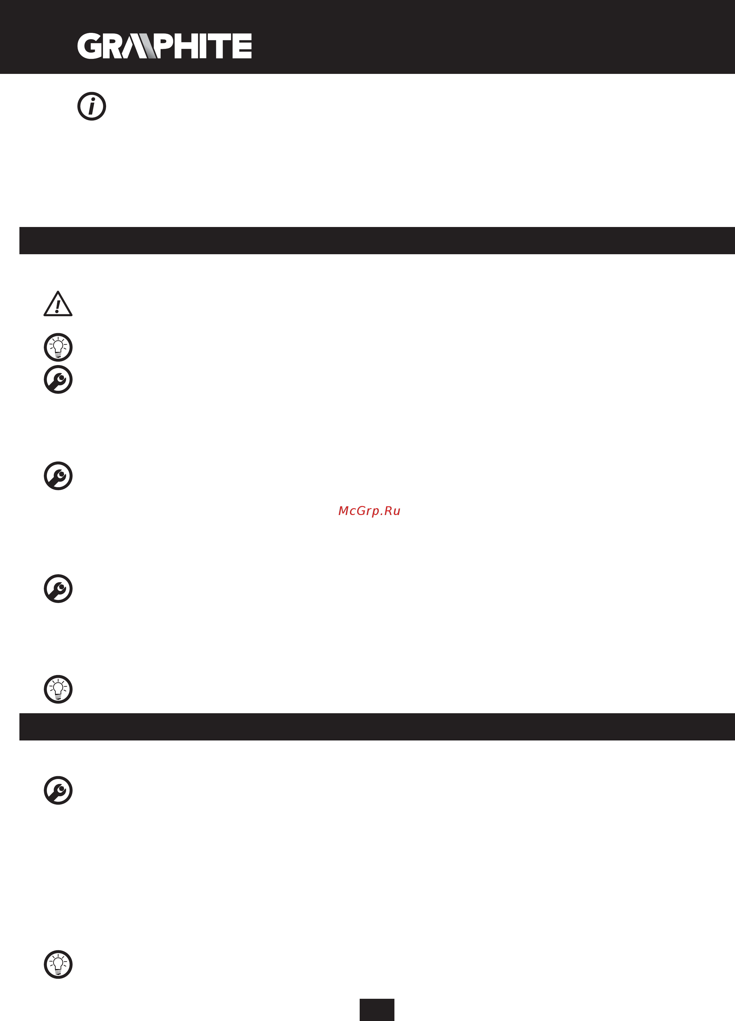 GRAPHITE 58G718 [84/88] Preparazione al funzionamento
