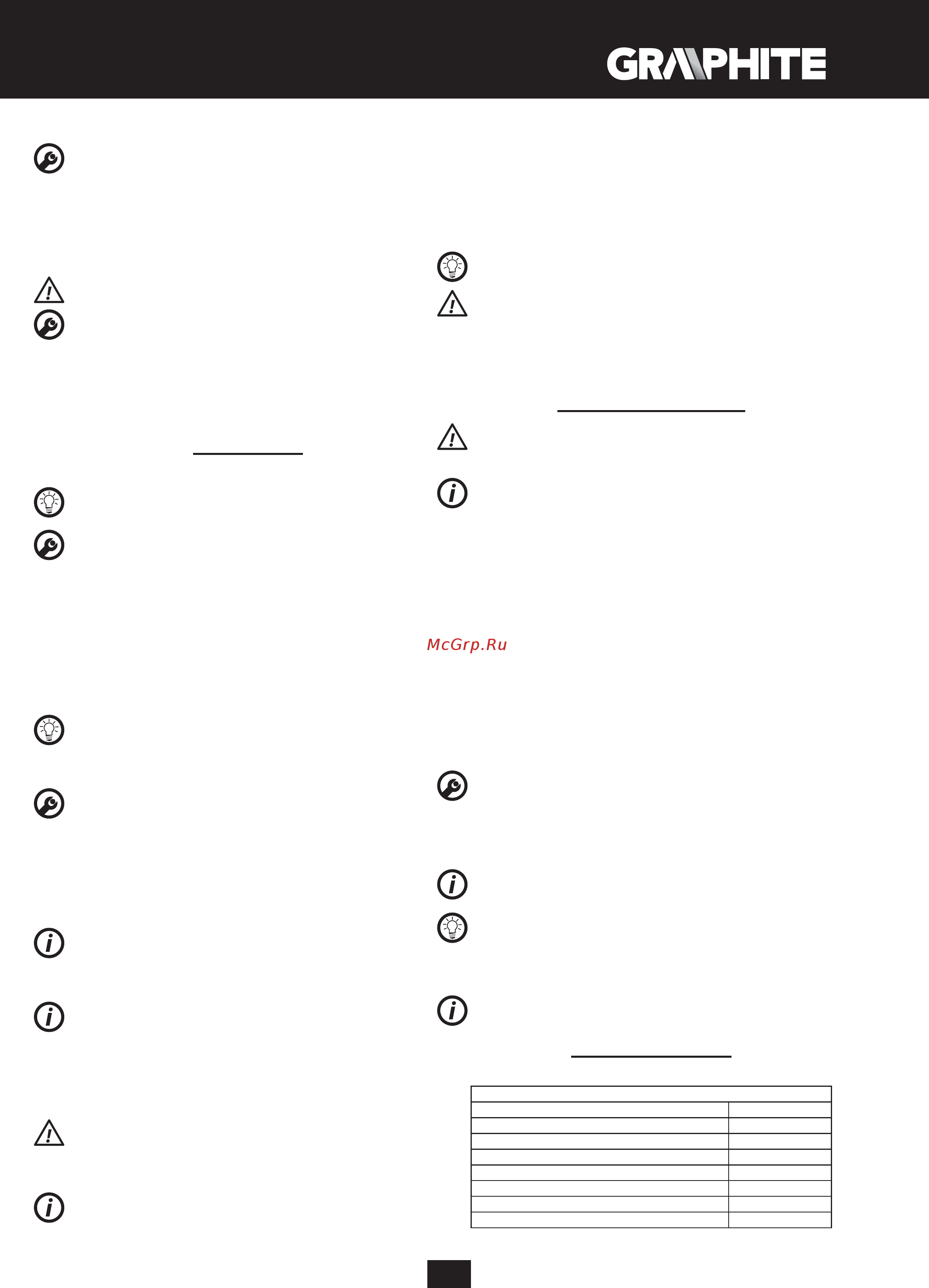GRAPHITE 58G735 [25/64] Servicii și conservare