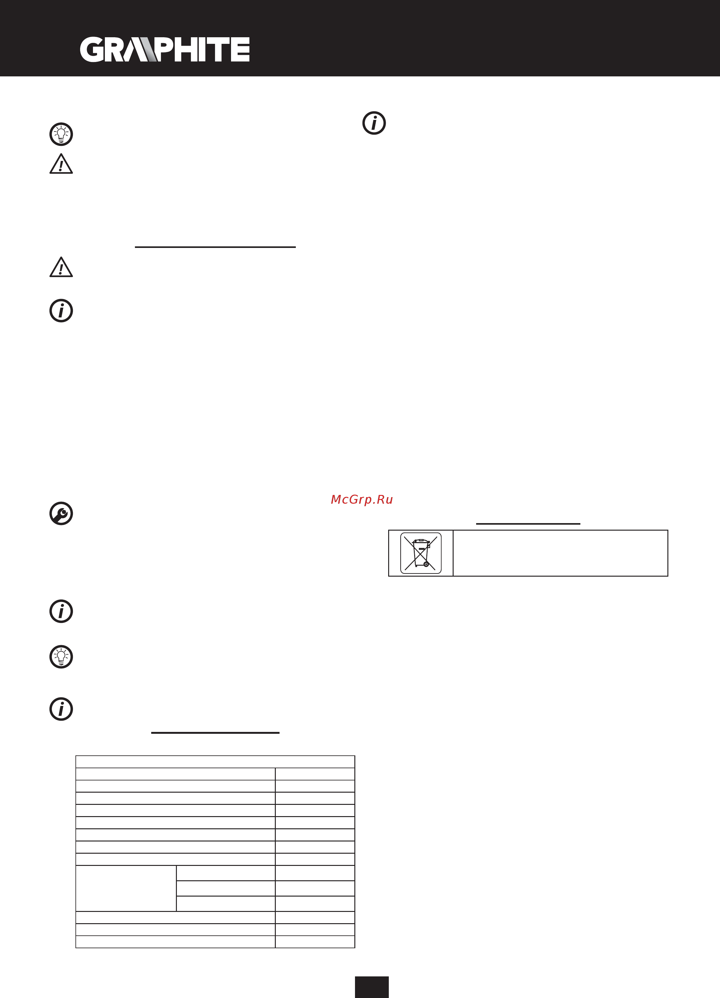 GRAPHITE 58G735 [46/64] Zaštita okoliša