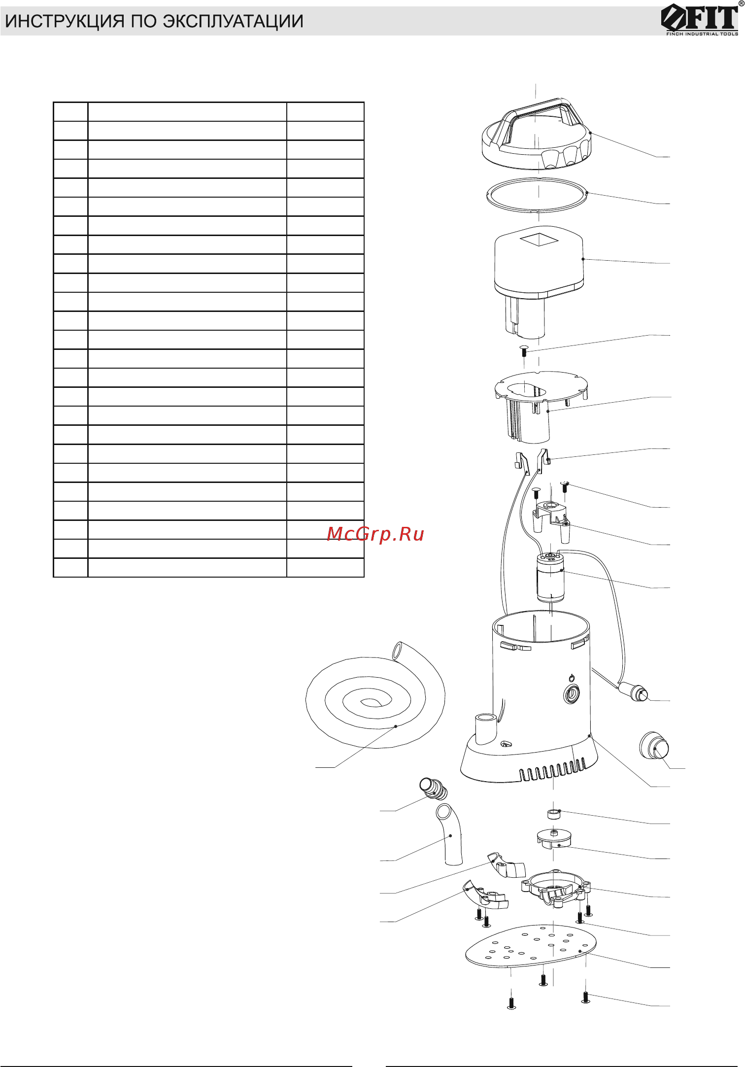 Fit WP-12C (80671) [5/10] Деталировка