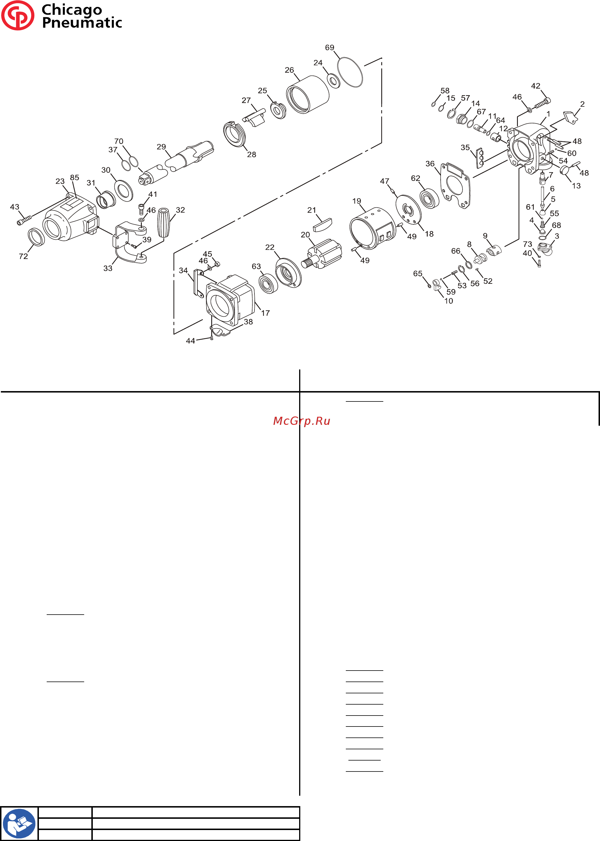Chicago Pneumatic CP5000 Буклет онлайн