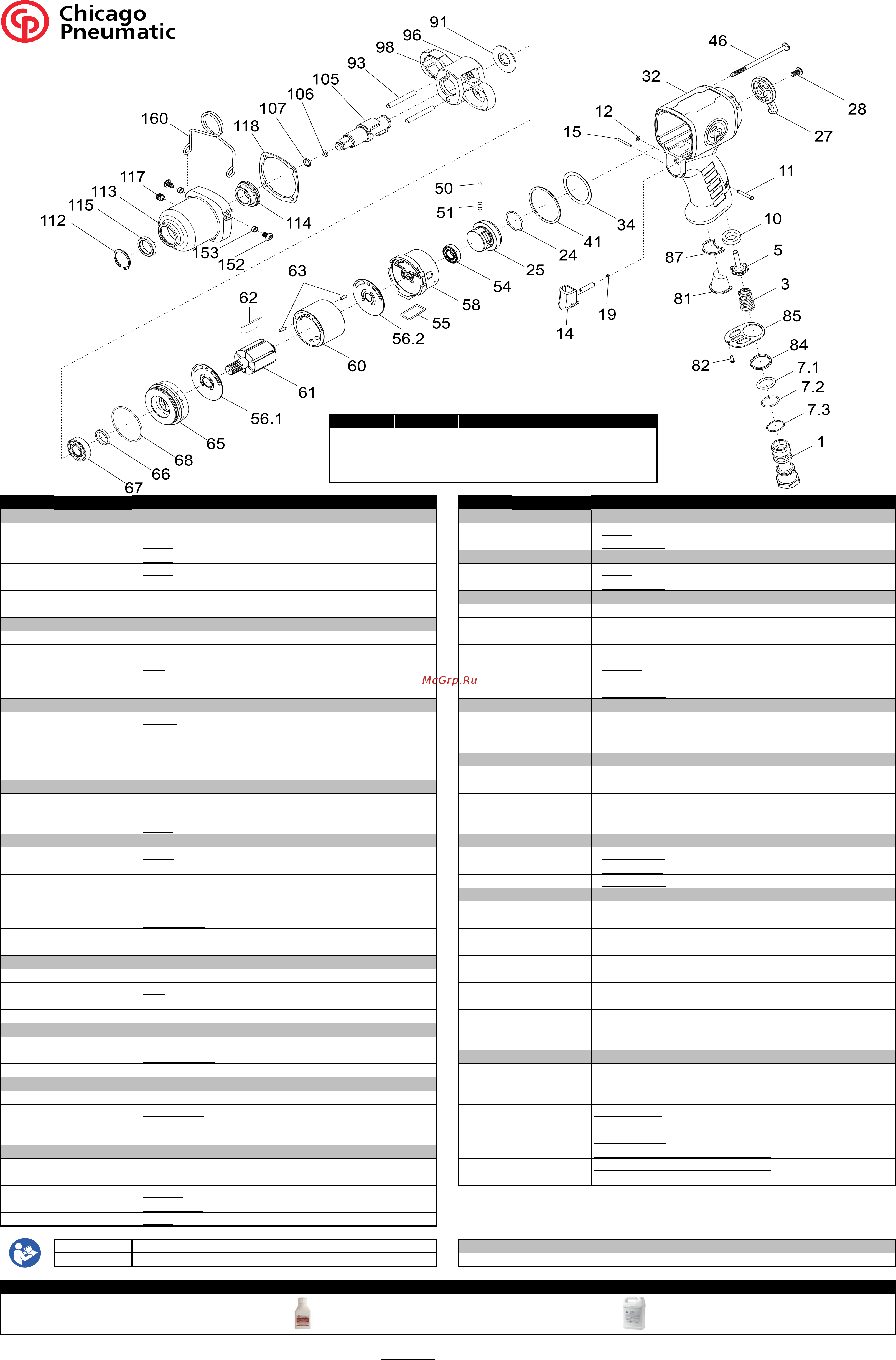 Chicago Pneumatic CP6728-P05R Схема онлайн