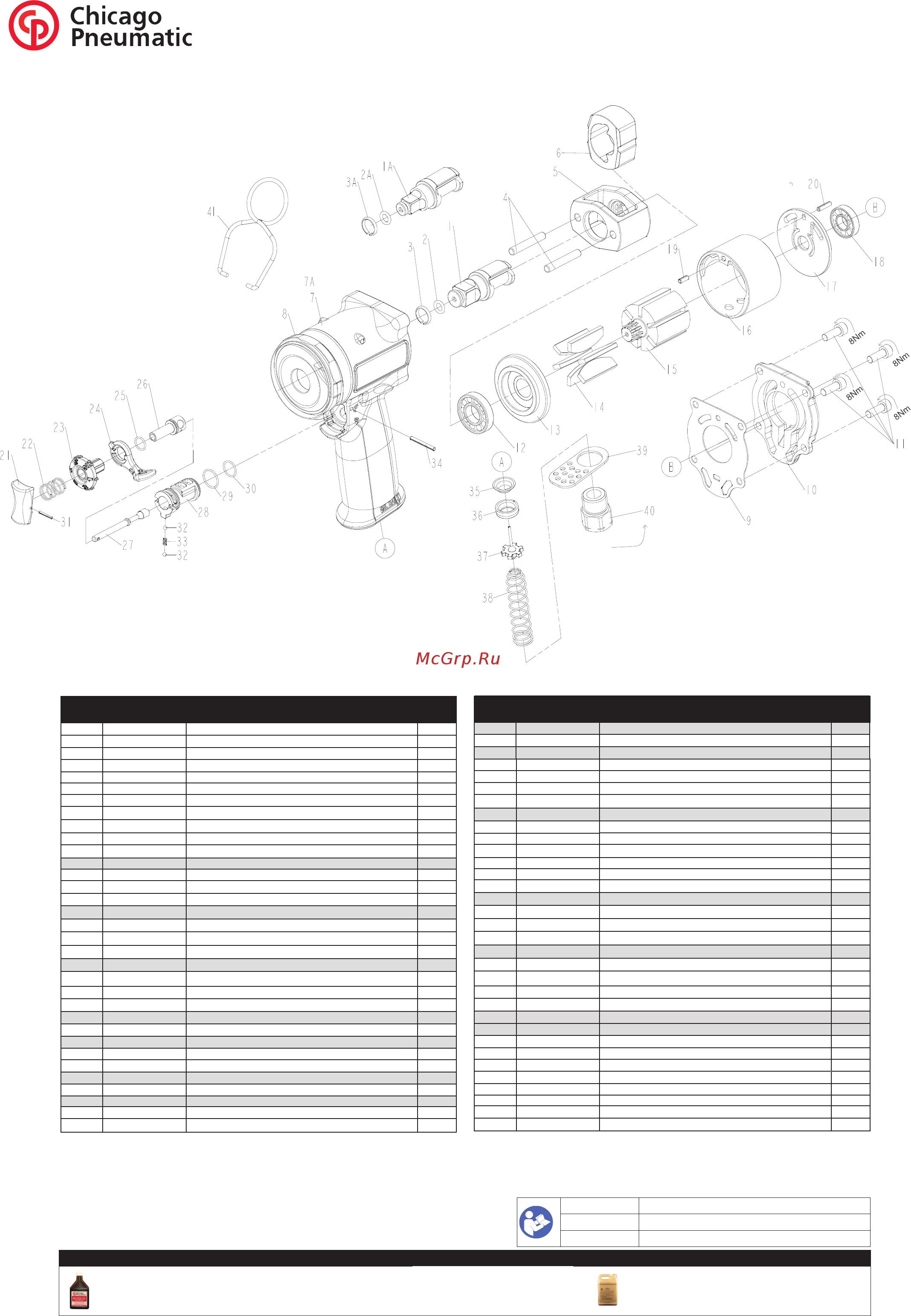 Chicago Pneumatic CP7731C Схема онлайн