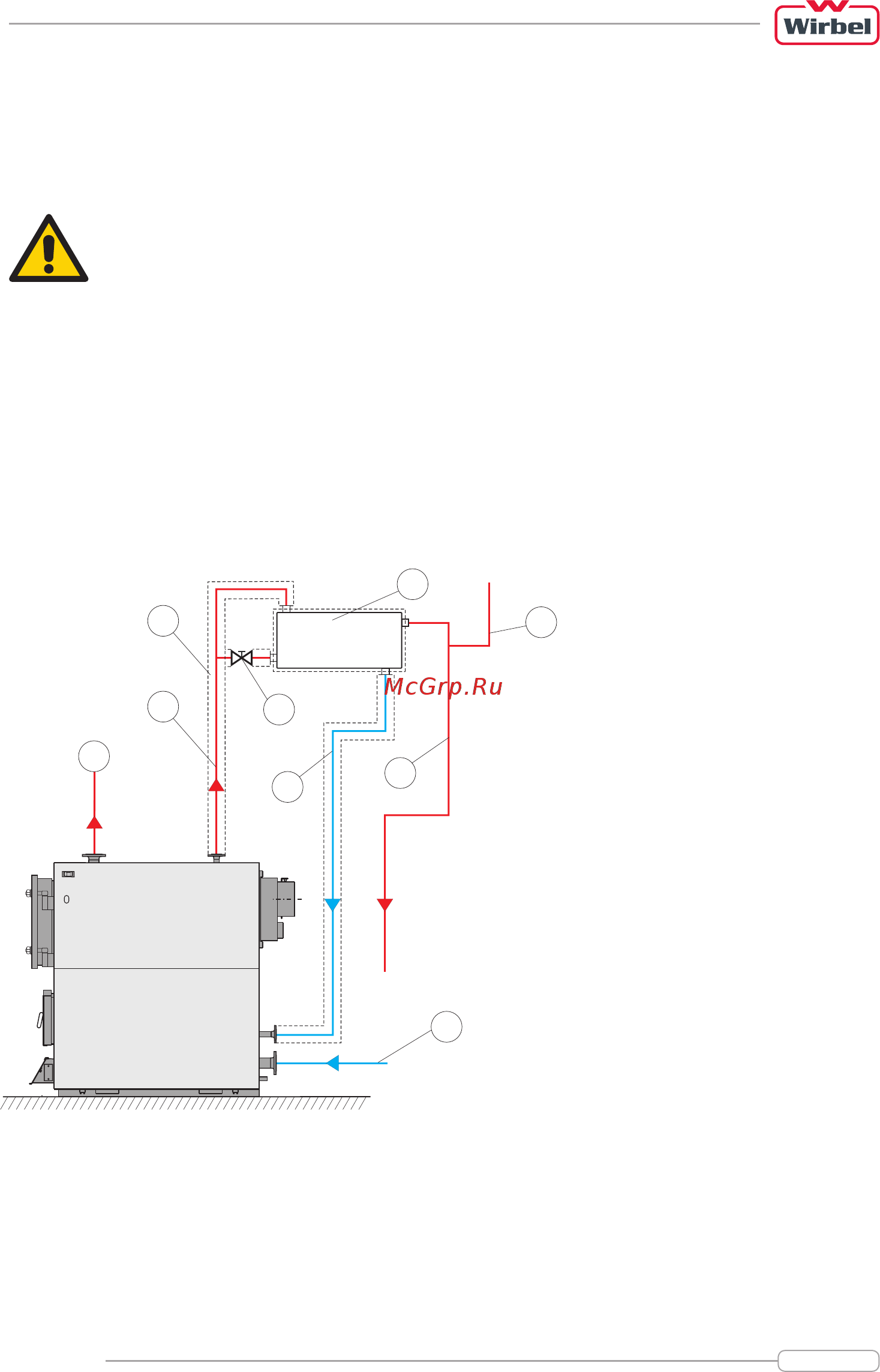 Wirbel ECO-CKS 200 [11/20] Подключение котла в открытую систему отопления