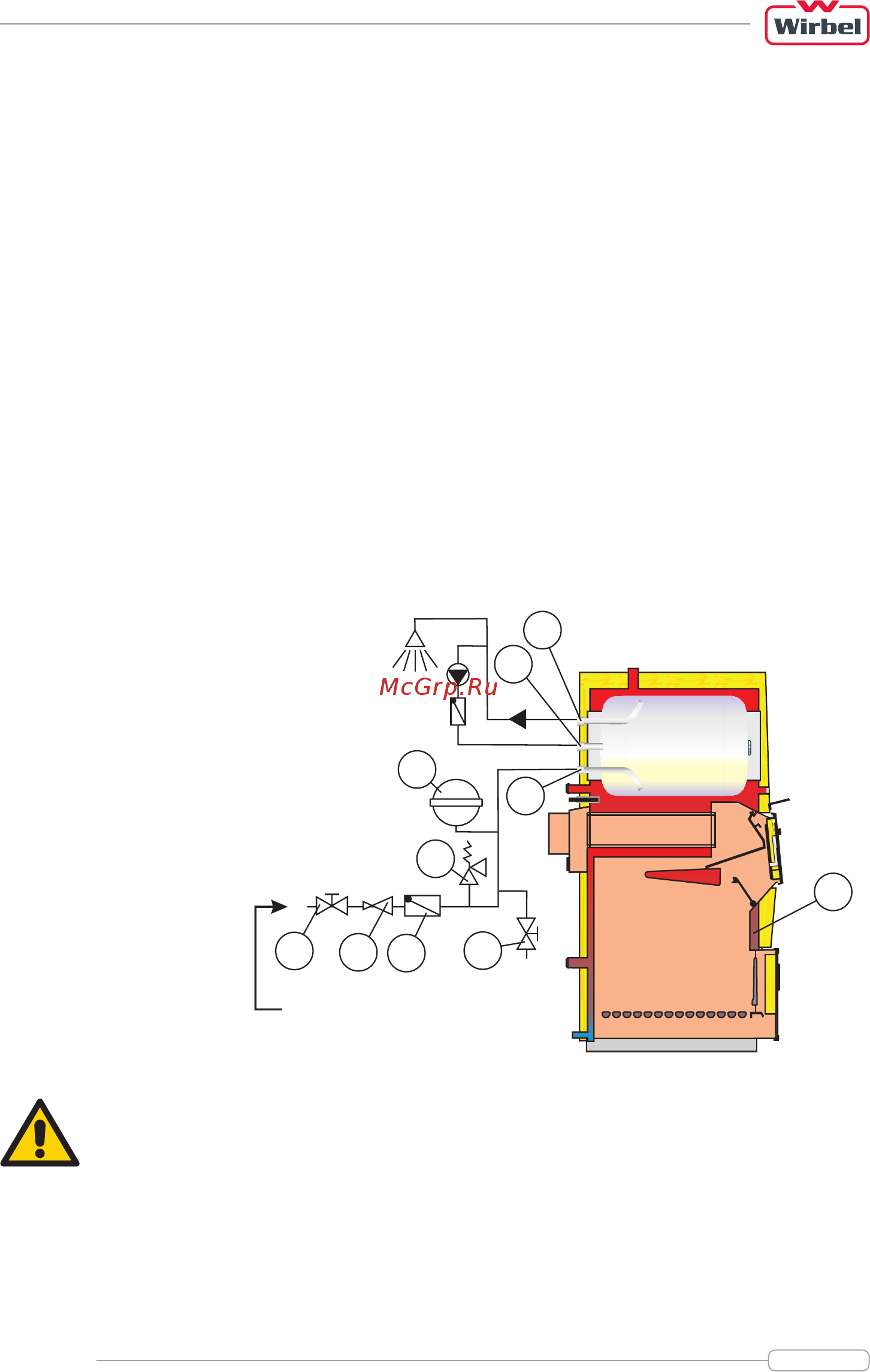 Wirbel ECO-CKB 30 [11/28] Подключение котла в водопроводную систему