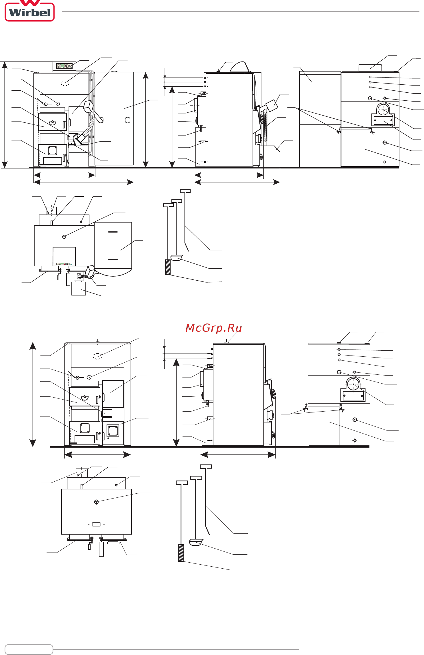 Wirbel ECO-CKB Plus 35 [6/32] Рис вид котла есо скв plus при работе на твёрдом топливе пеллетах