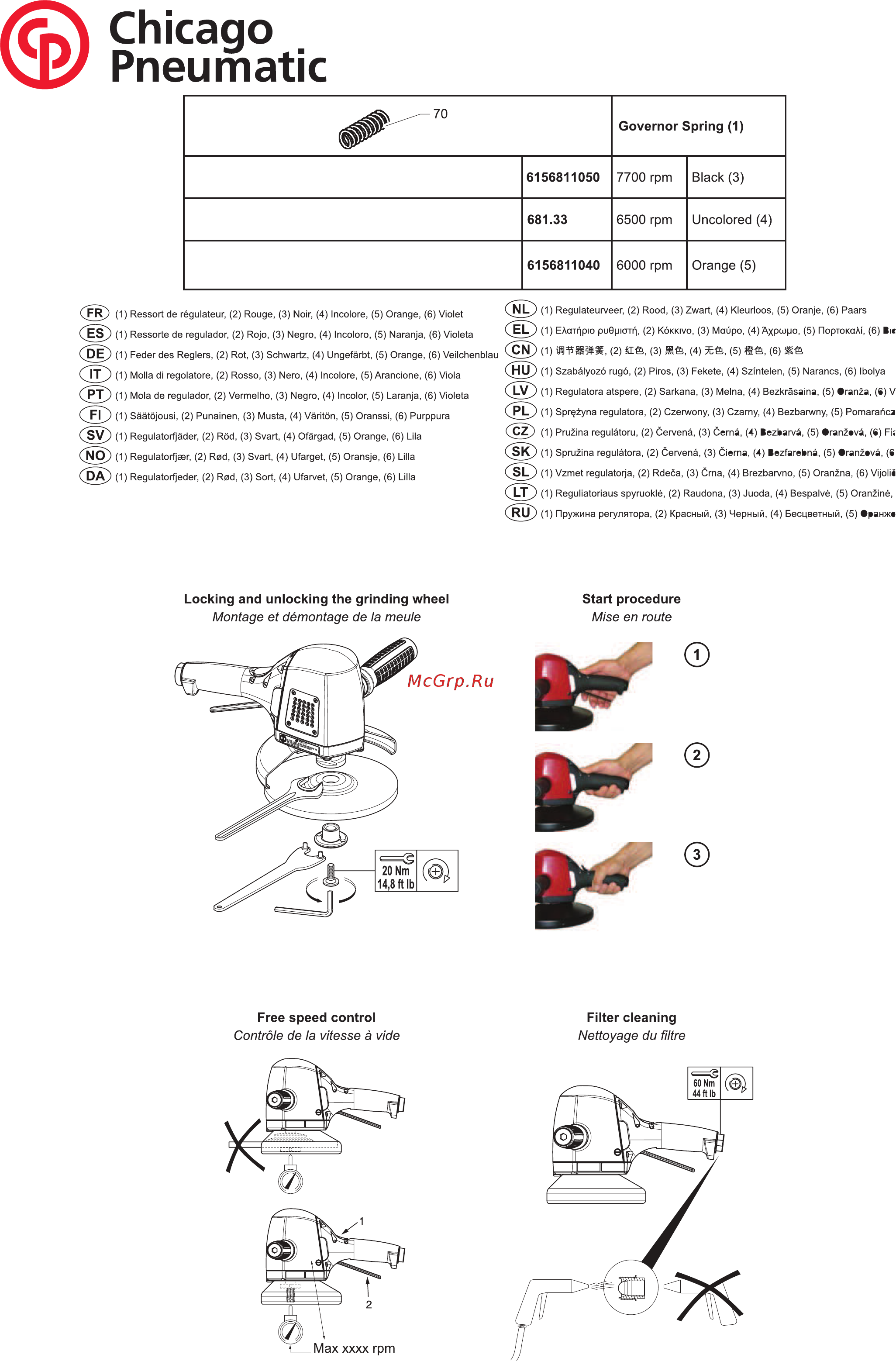 Chicago Pneumatic CP3349-SALAVELE [7/9] Cp3349 vertical grinders