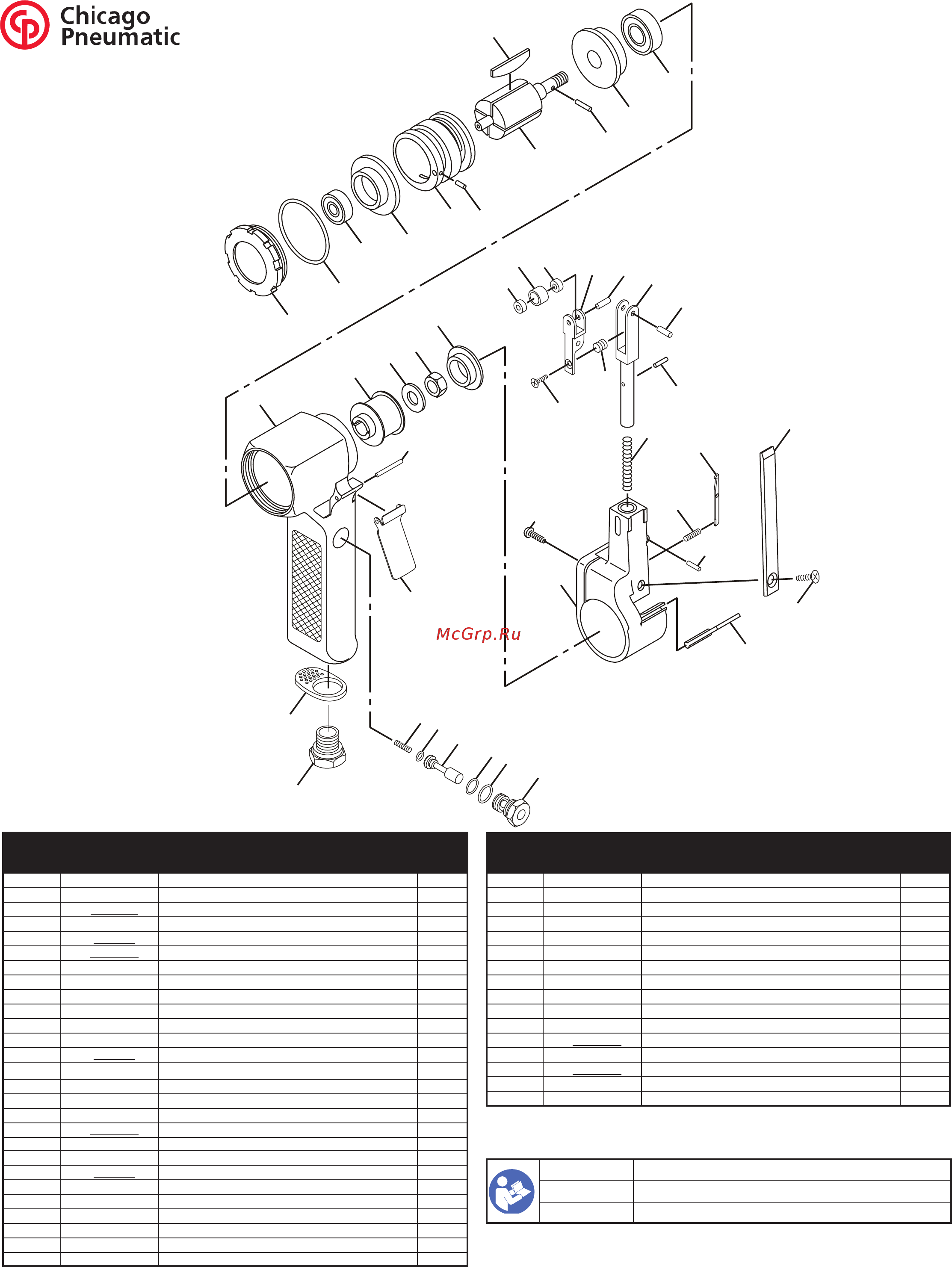 Chicago Pneumatic CP858 Схема онлайн
