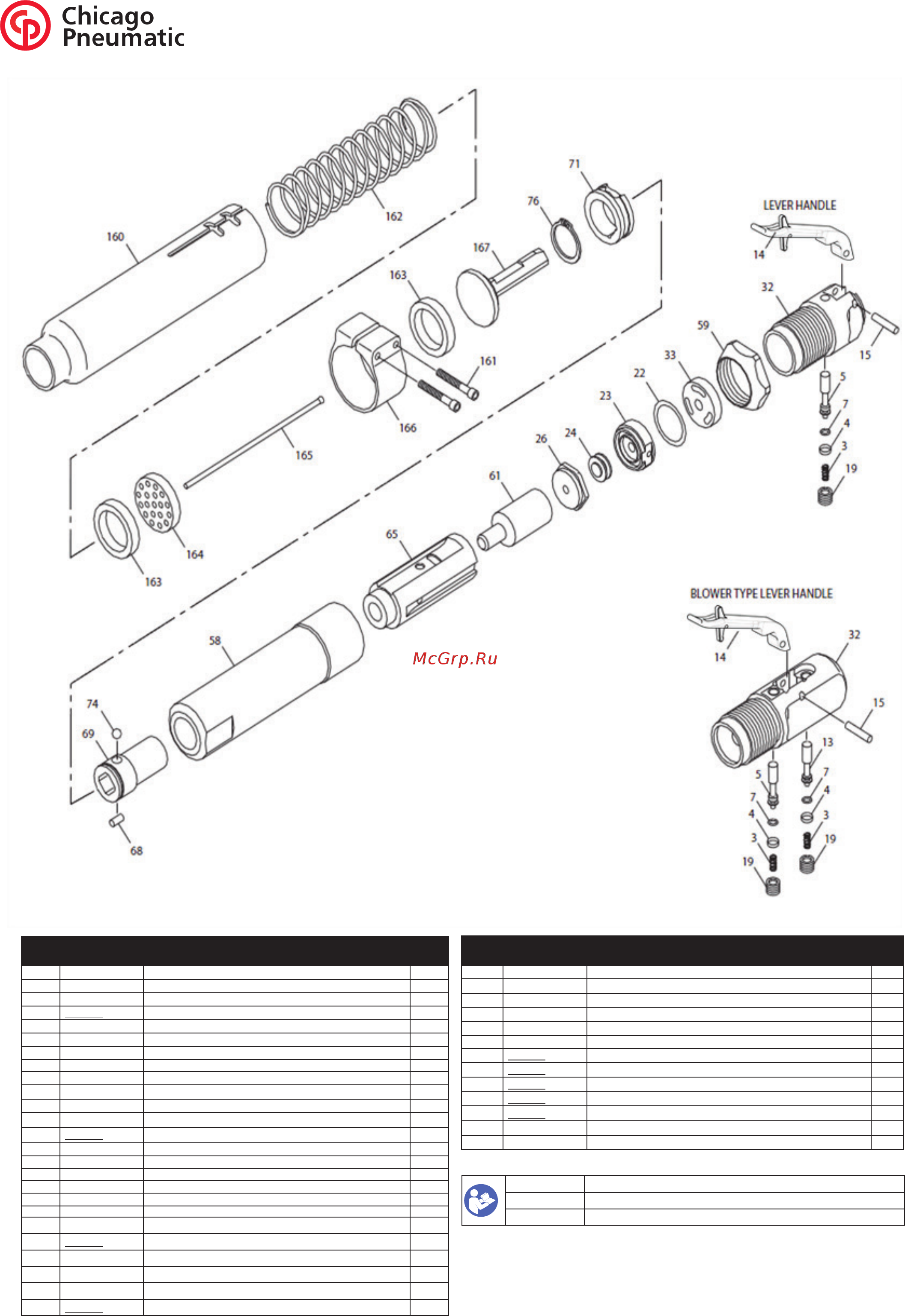 Chicago Pneumatic CP0456-LASAN Схема онлайн