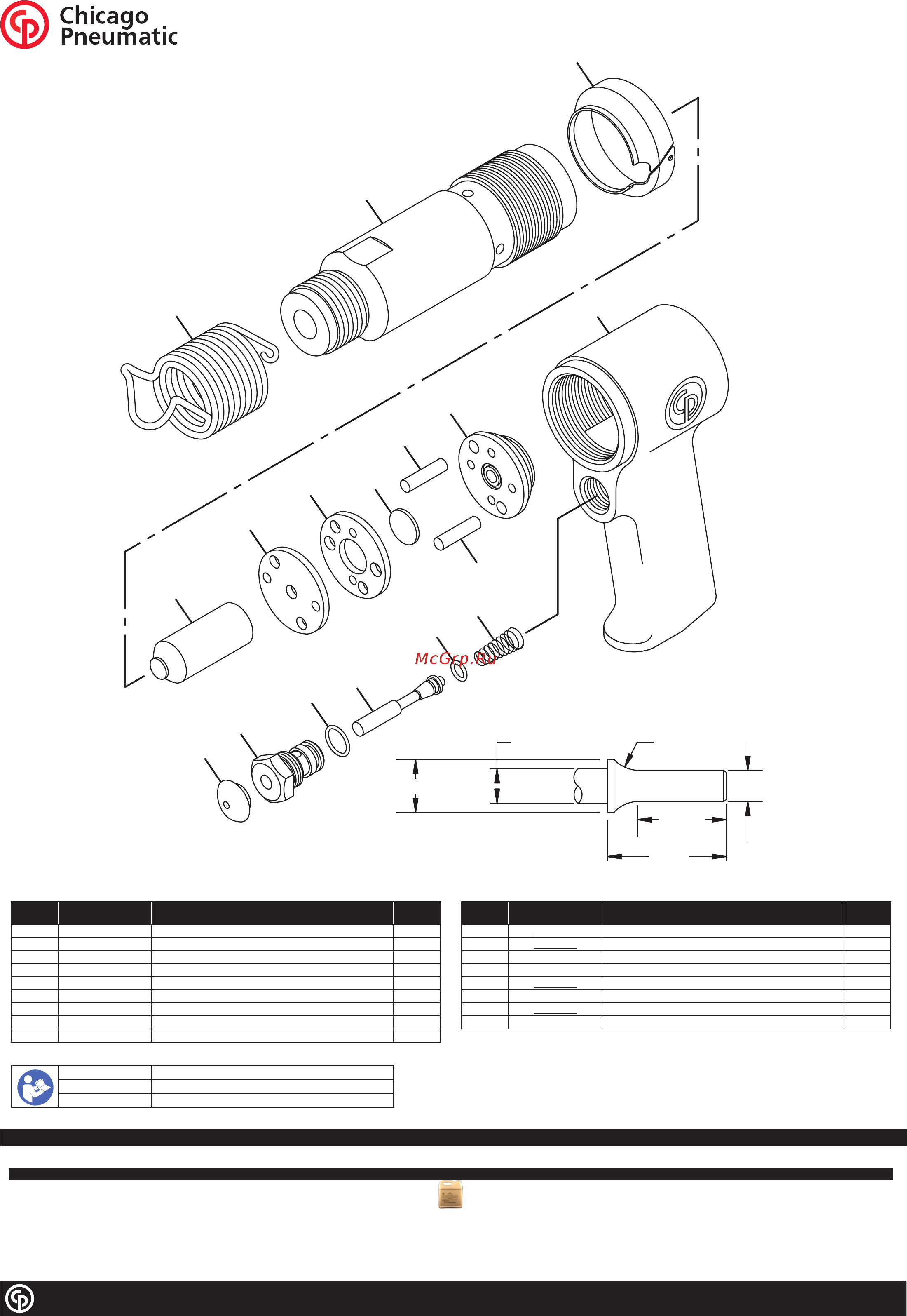 Chicago Pneumatic CP716 Схема онлайн