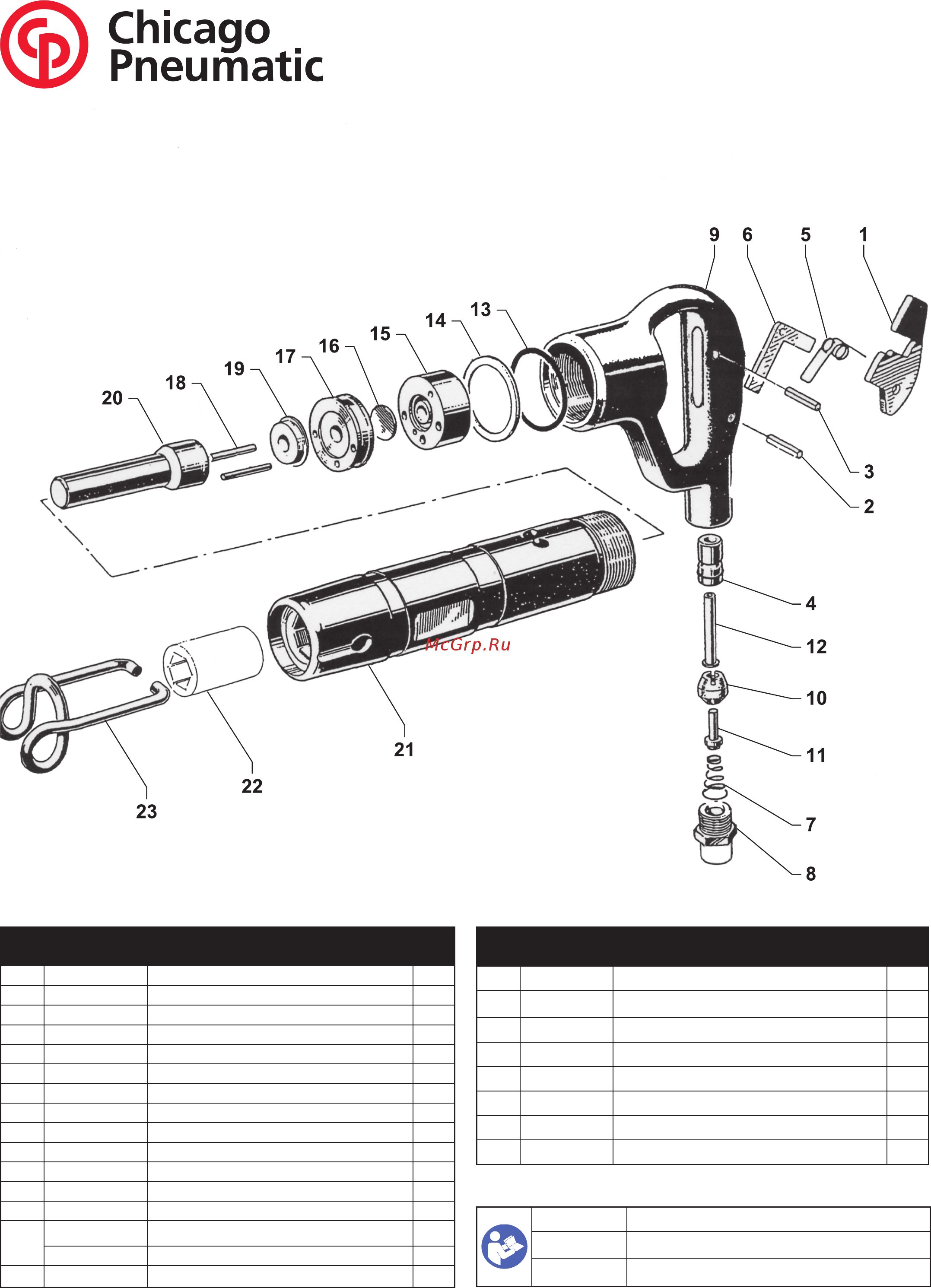 Chicago Pneumatic GV5 Схема онлайн
